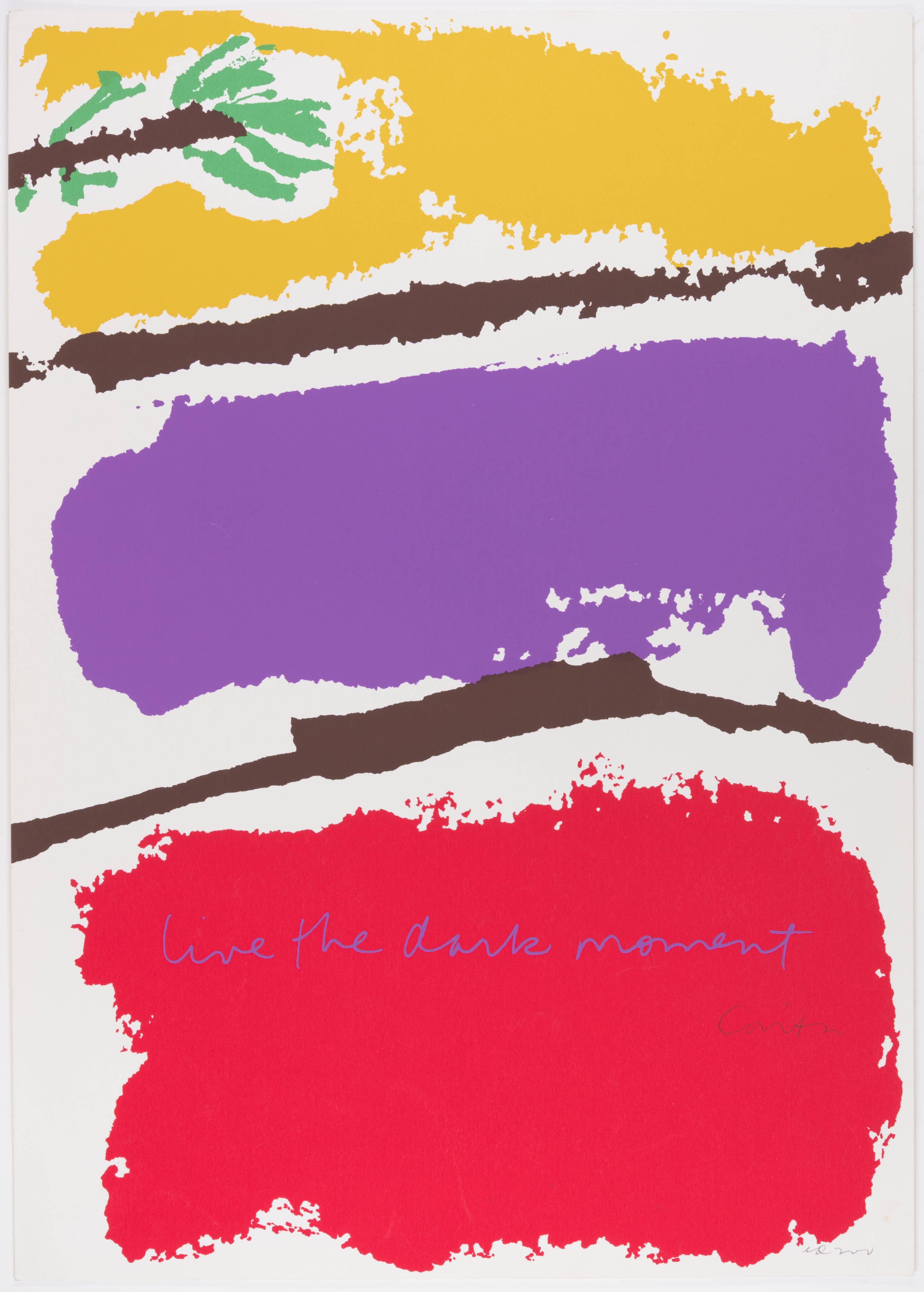Corita Kent, live the dark moment, 1977