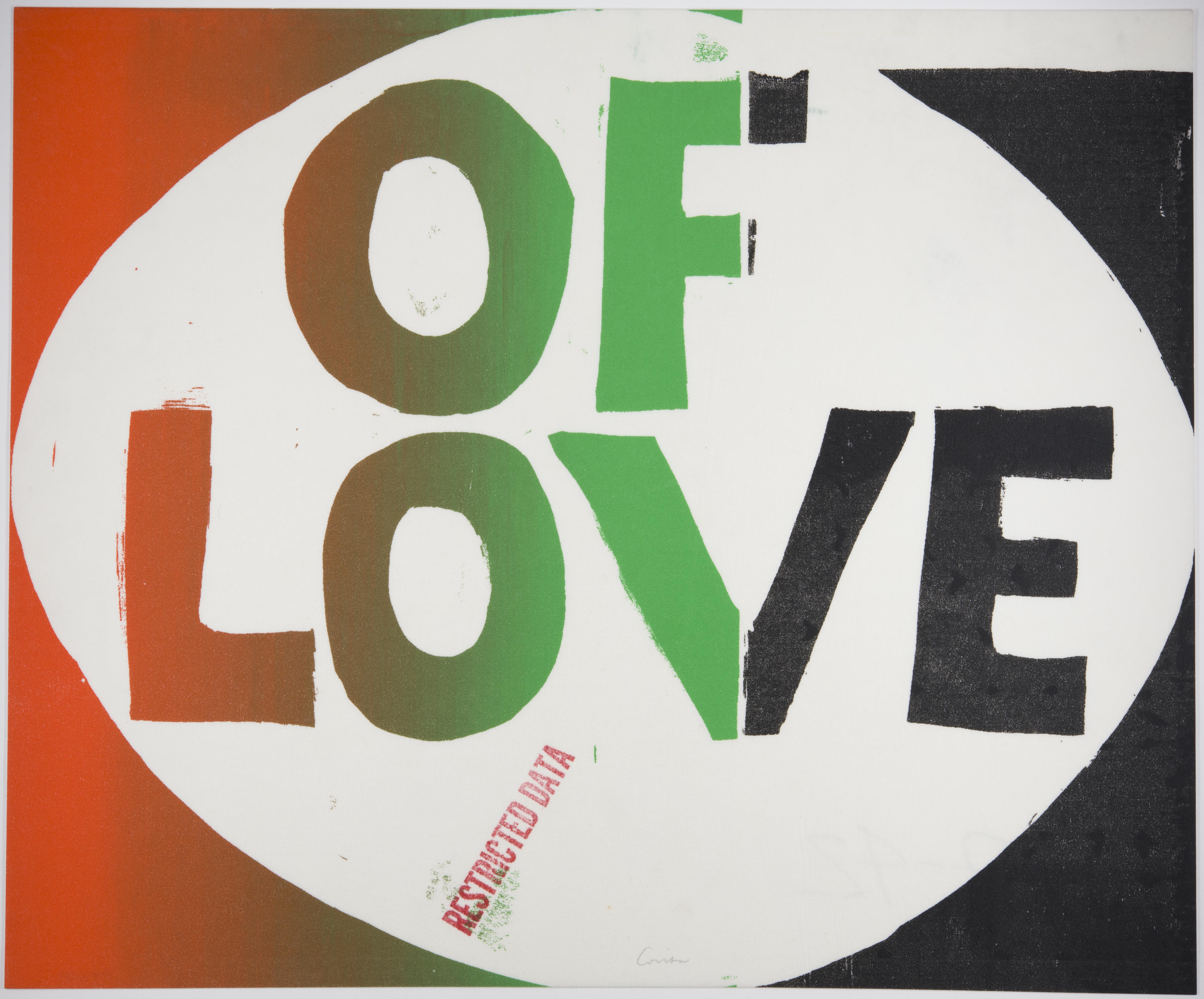 Corita Kent, of love, 1967