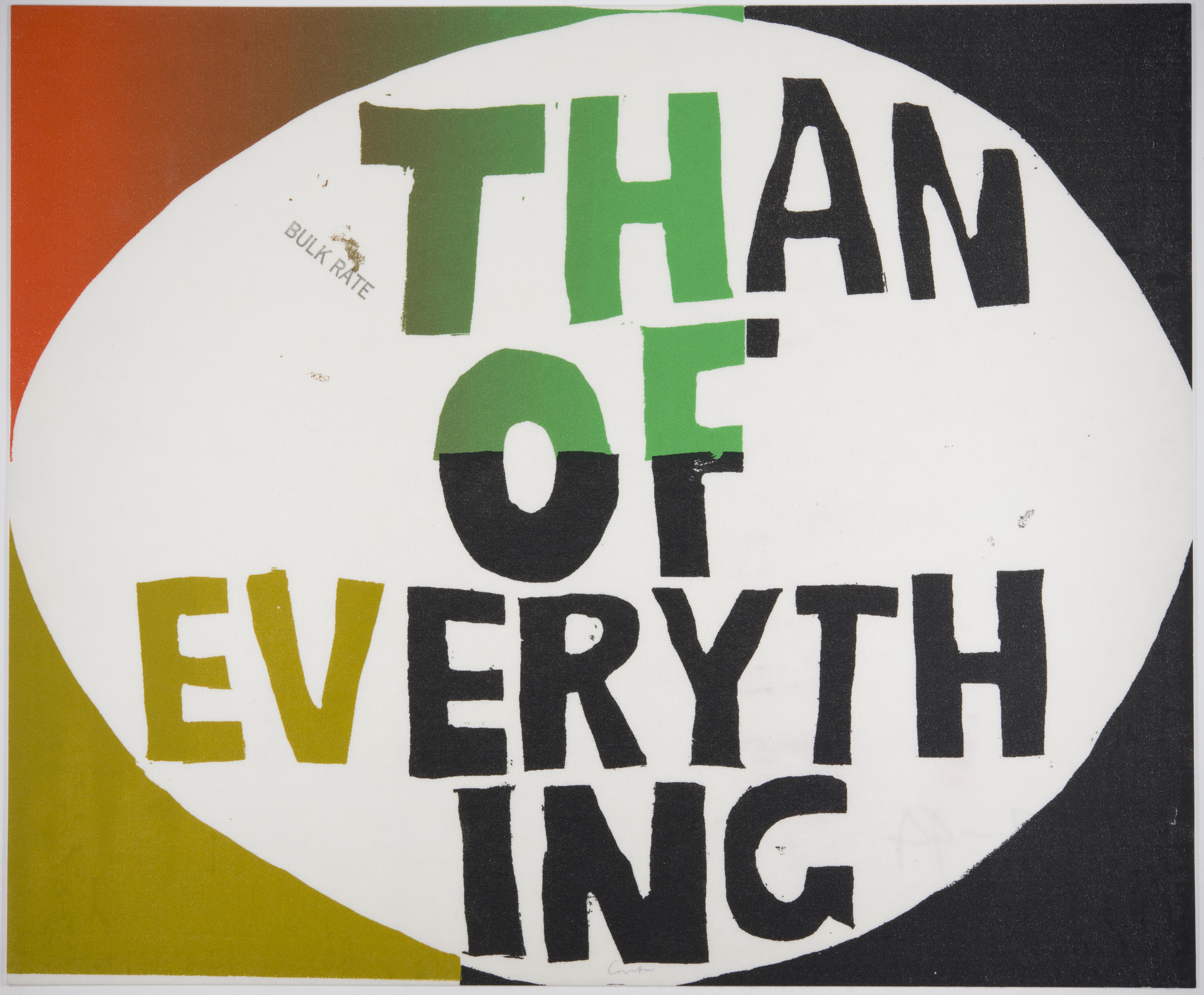 Corita Kent, than of everything, 1967