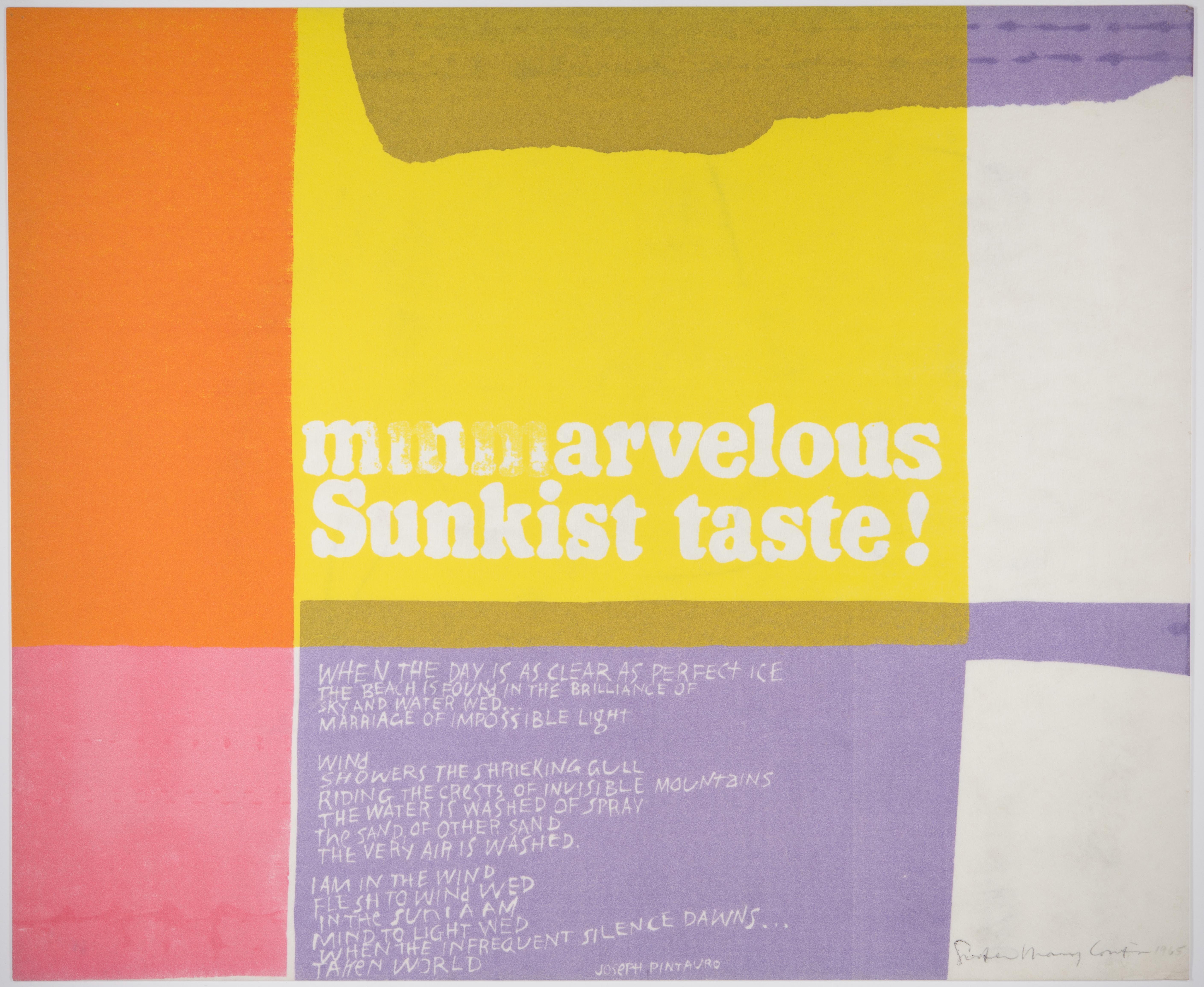 Corita Kent, sunkist, 1965