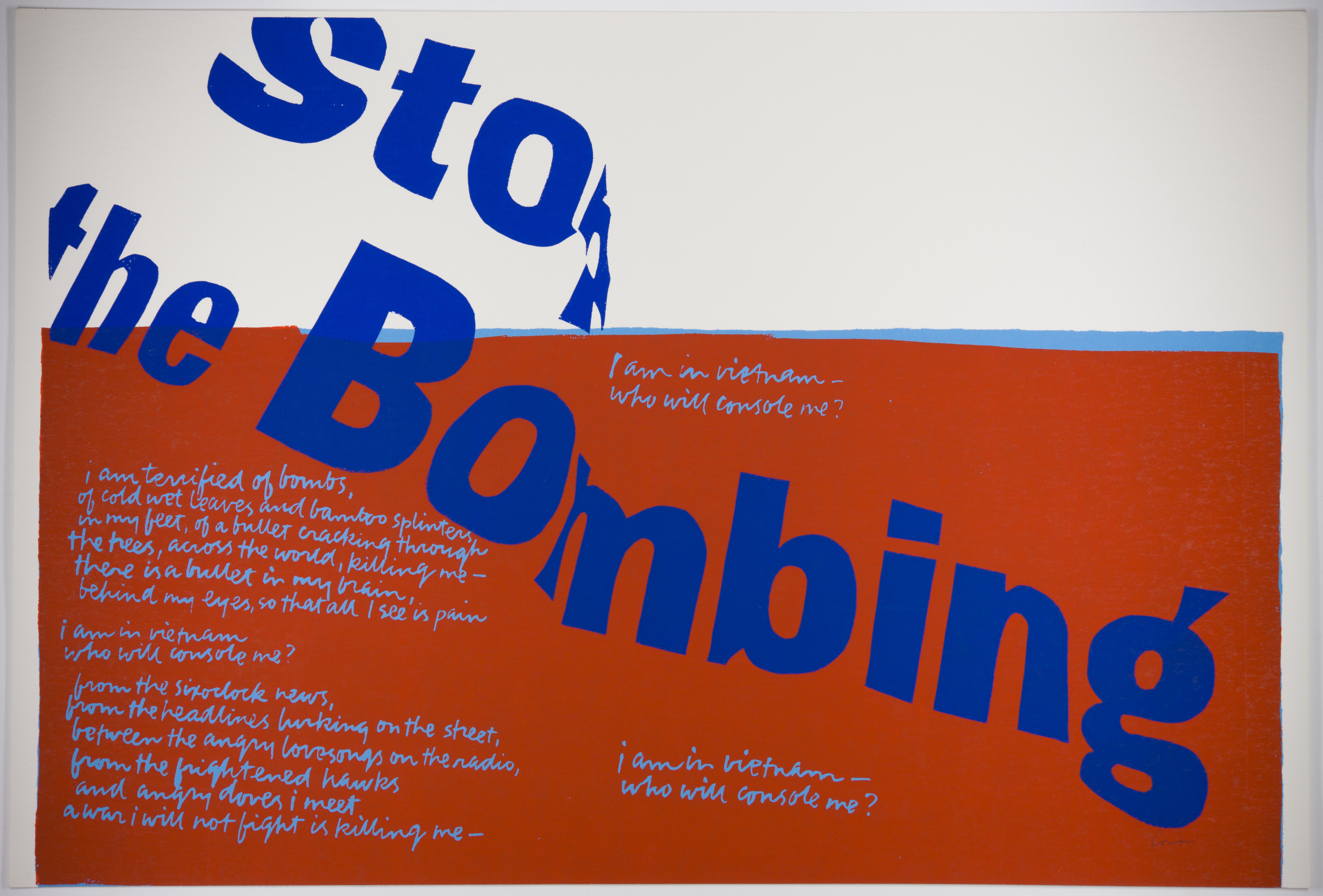 Corita Kent, stop the bombing, 1967