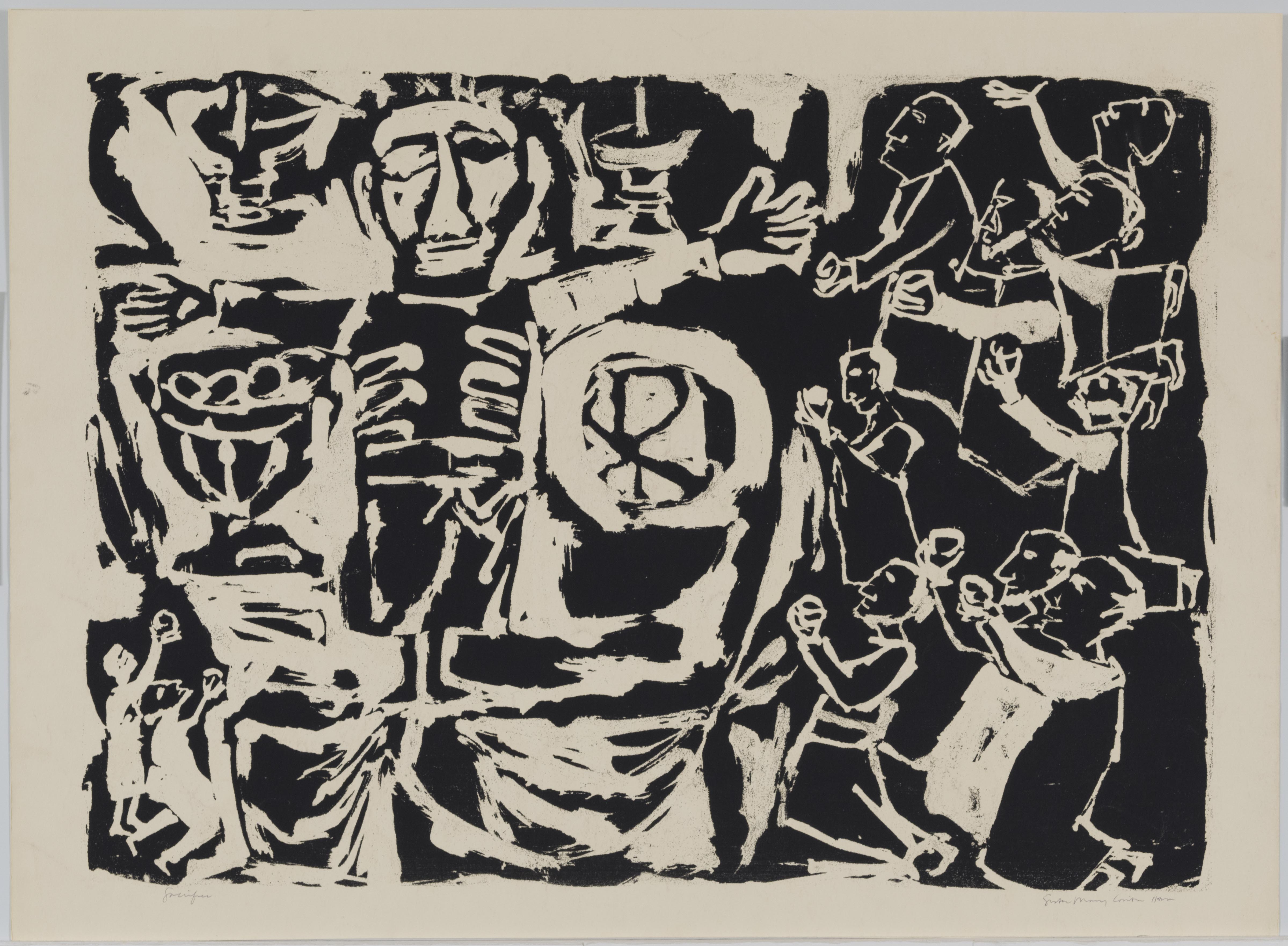 Corita Kent, the sacrifice, 1955