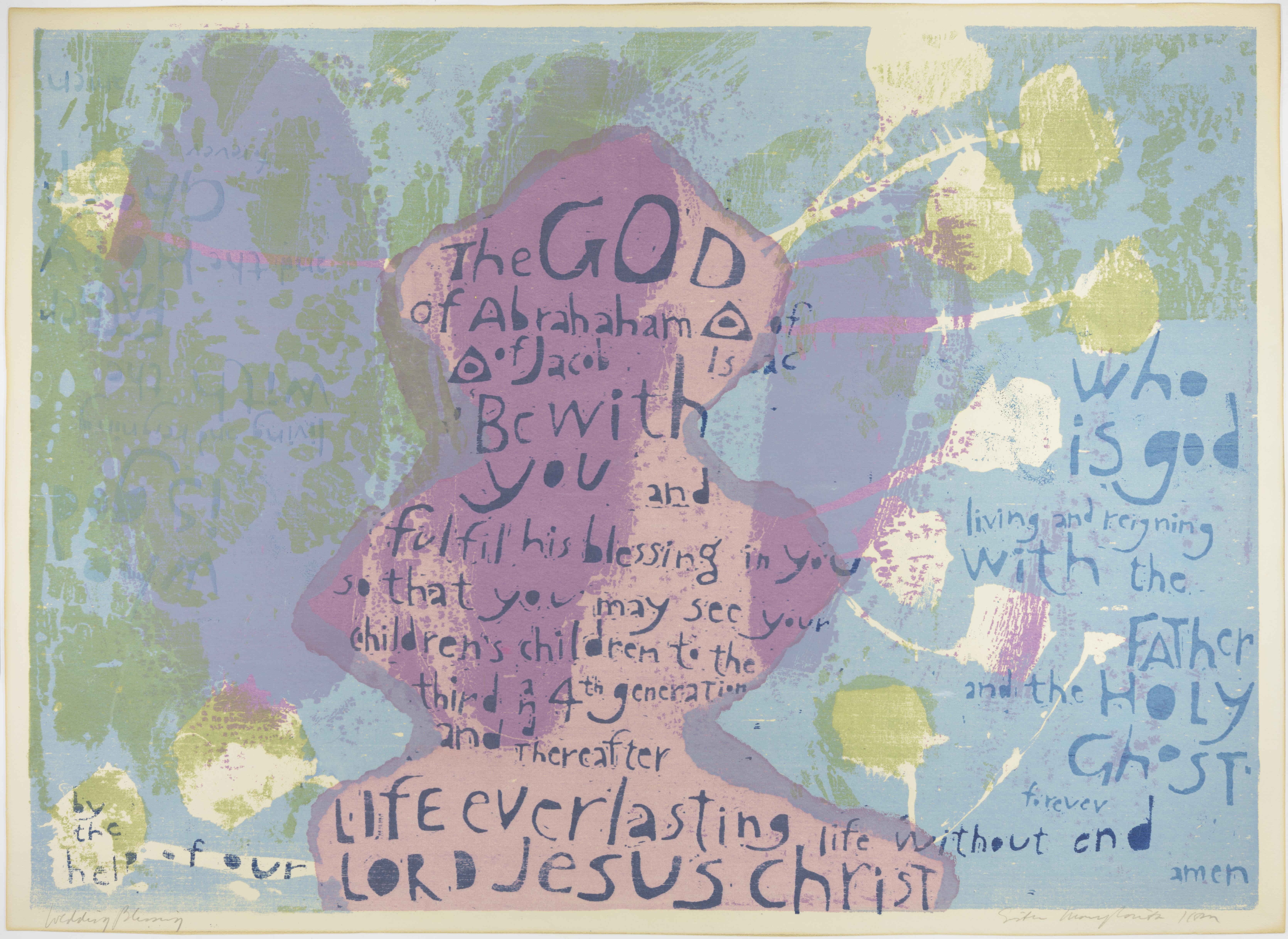 Corita Kent, wedding blessing, 1957