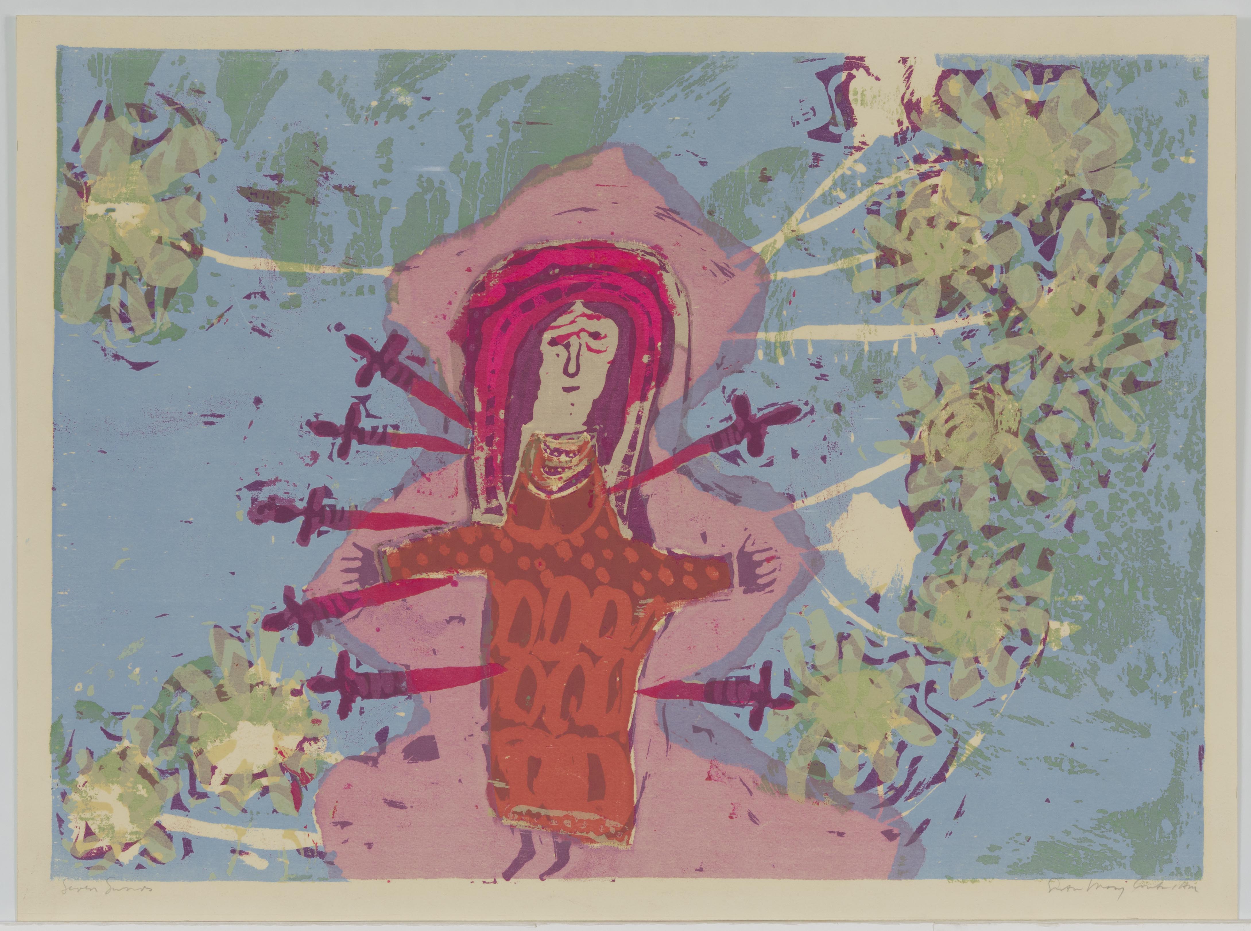 Corita Kent, seven swords, 1957