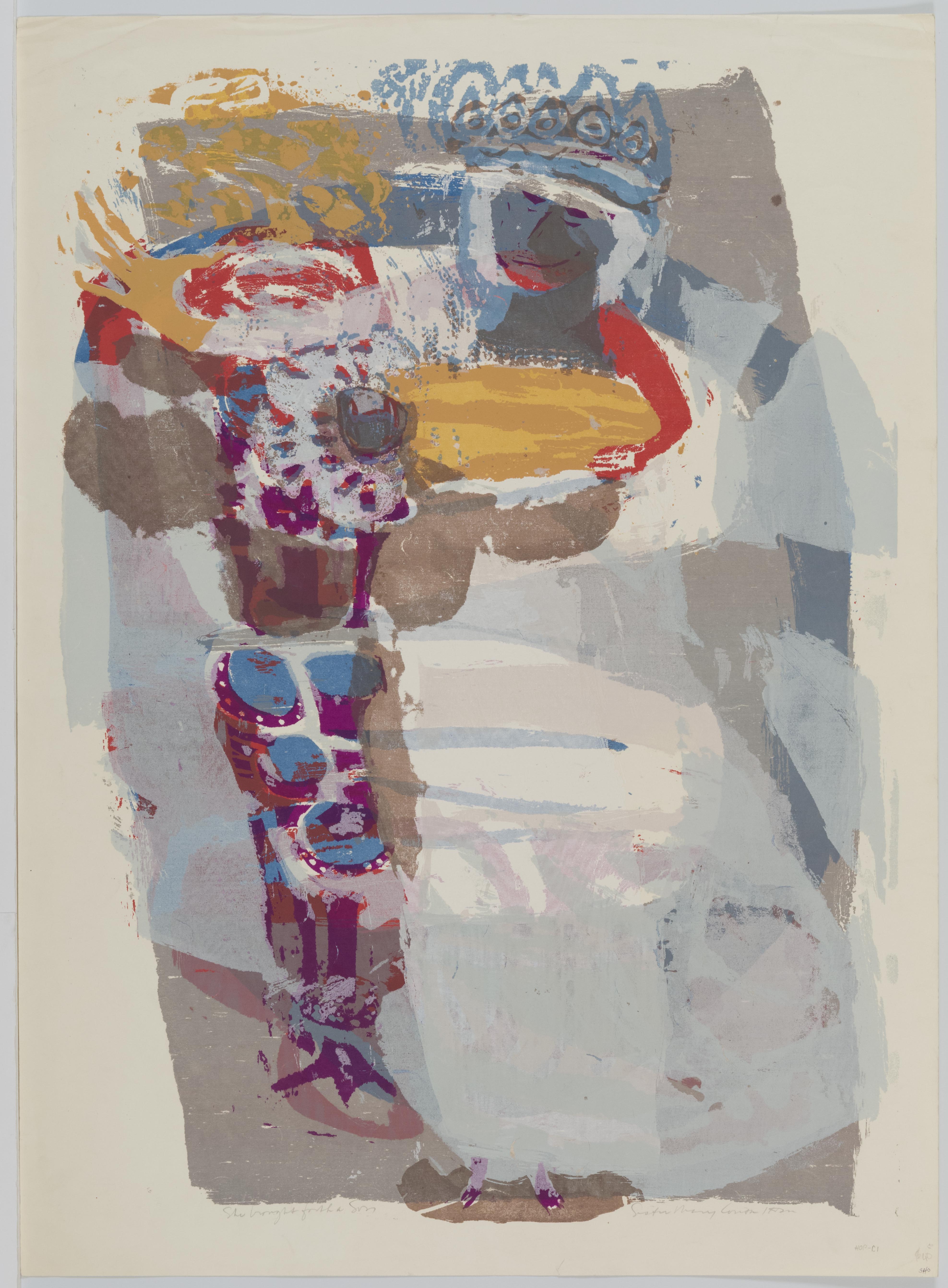 Corita Kent, she brought forth a son, 1958