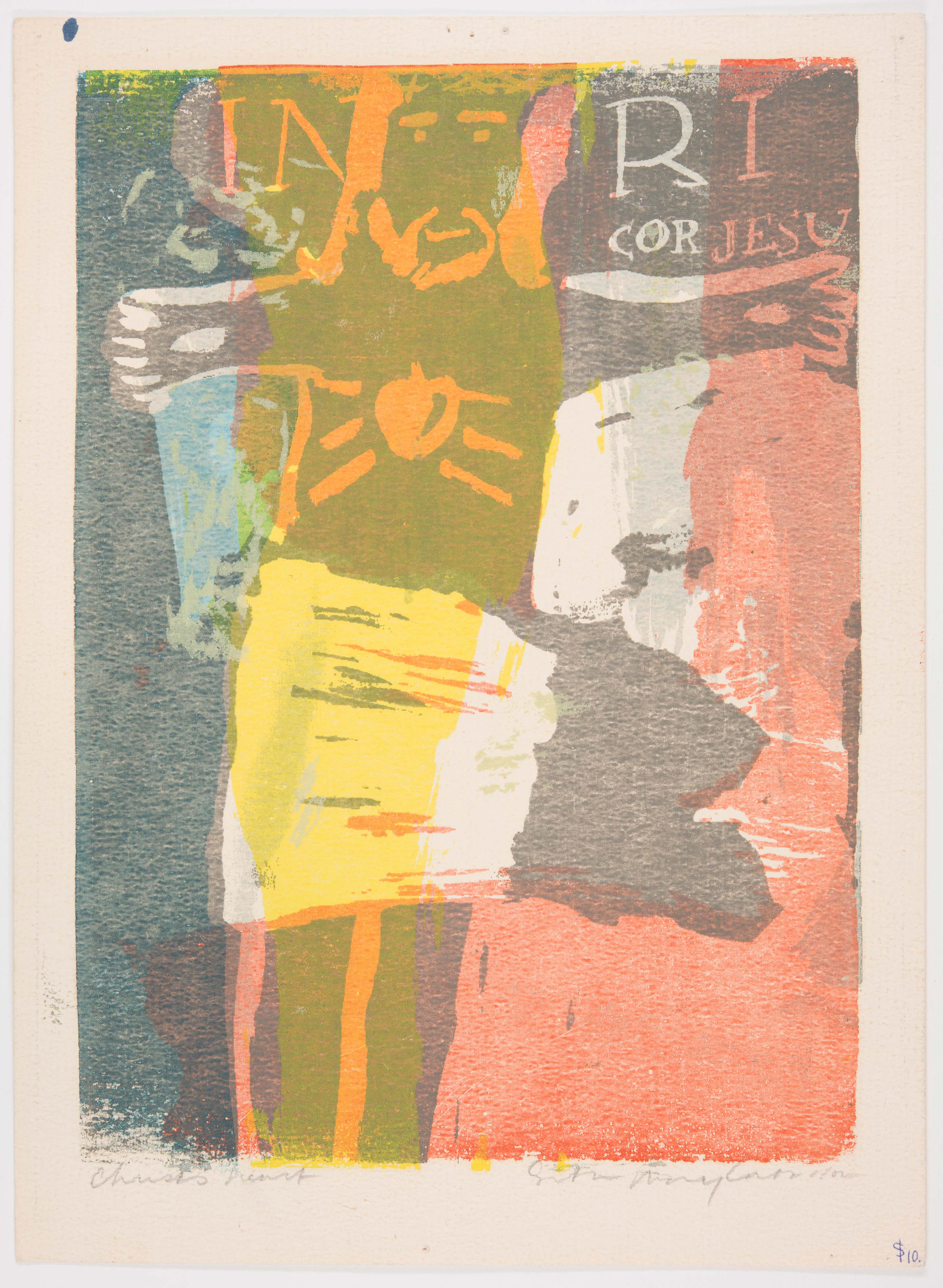 Corita Kent, christ's heart, 1960