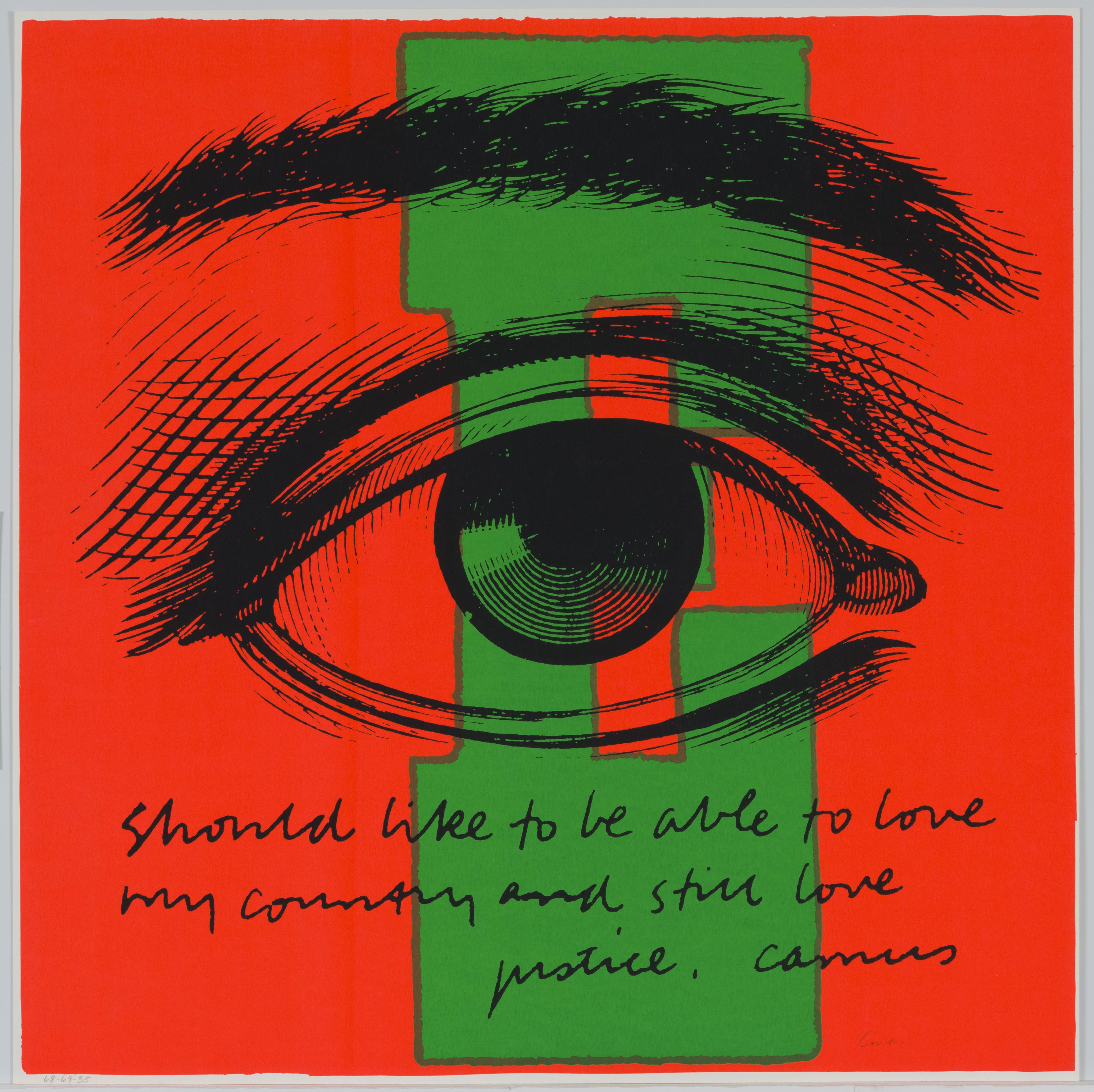Corita Kent, e eye love, 1968