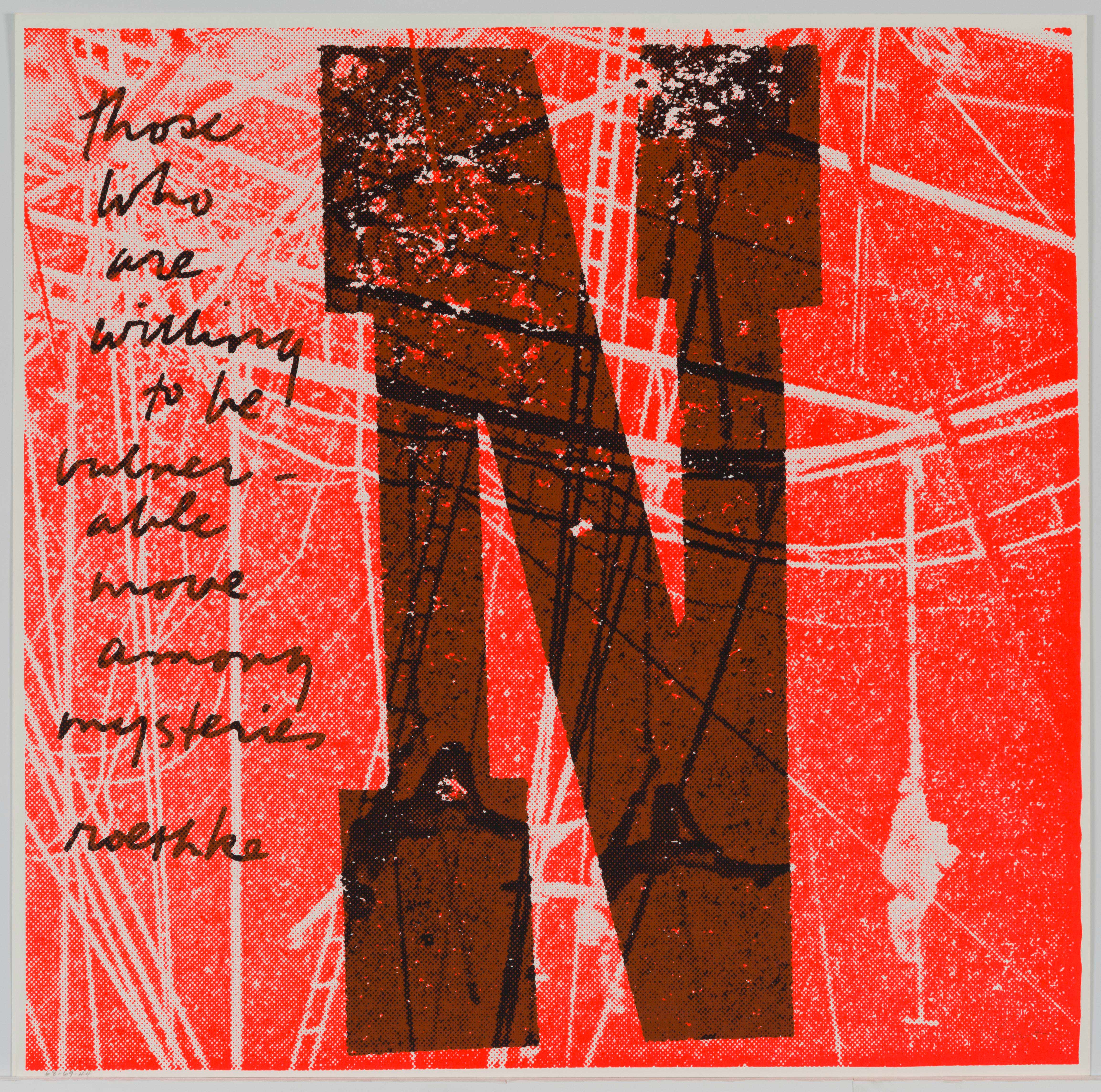 Corita Kent, n willing to be vulnerable, 1968