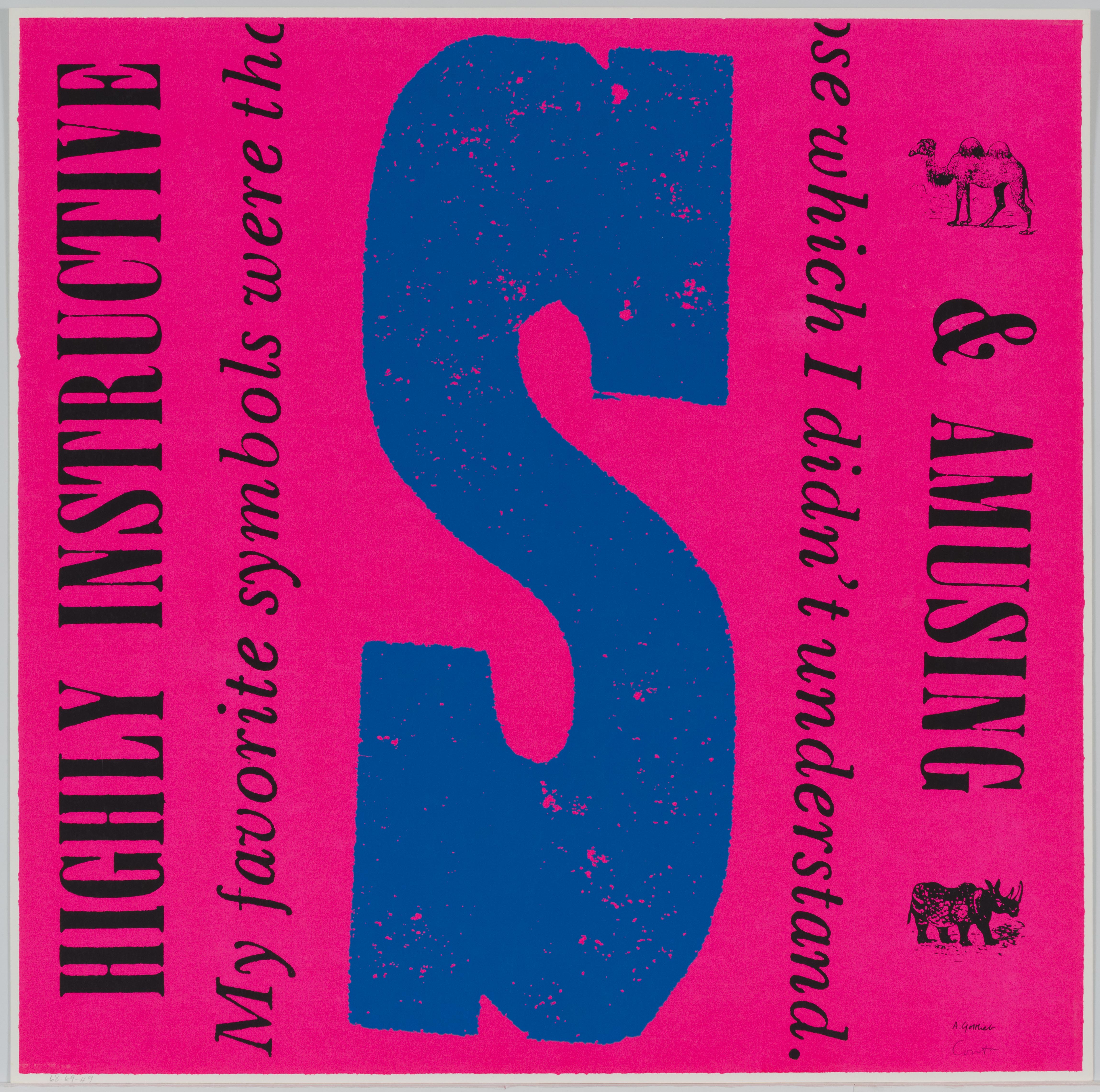 Corita Kent, s my favorite symbols, 1968