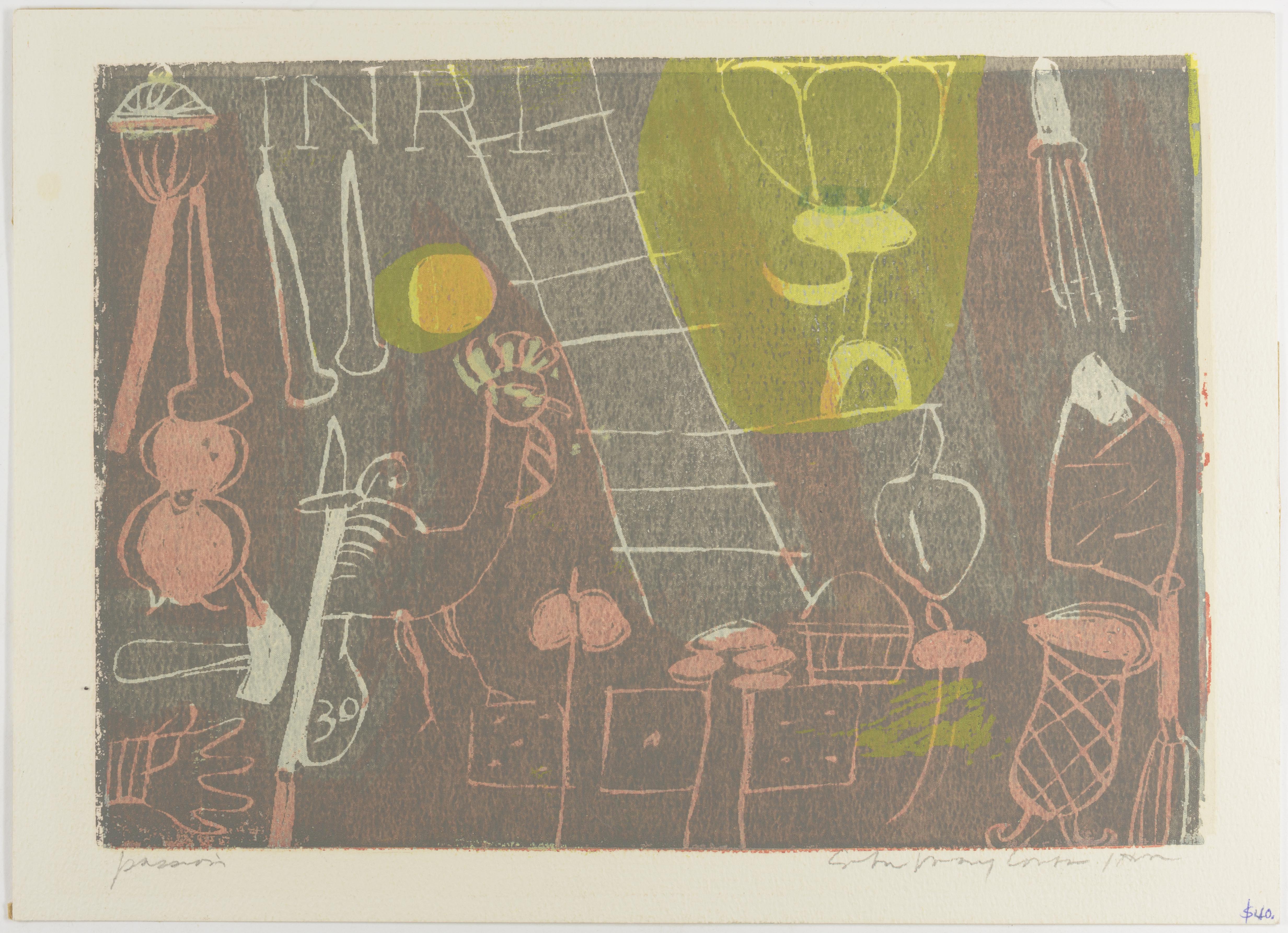 Corita Kent, passion, 1960