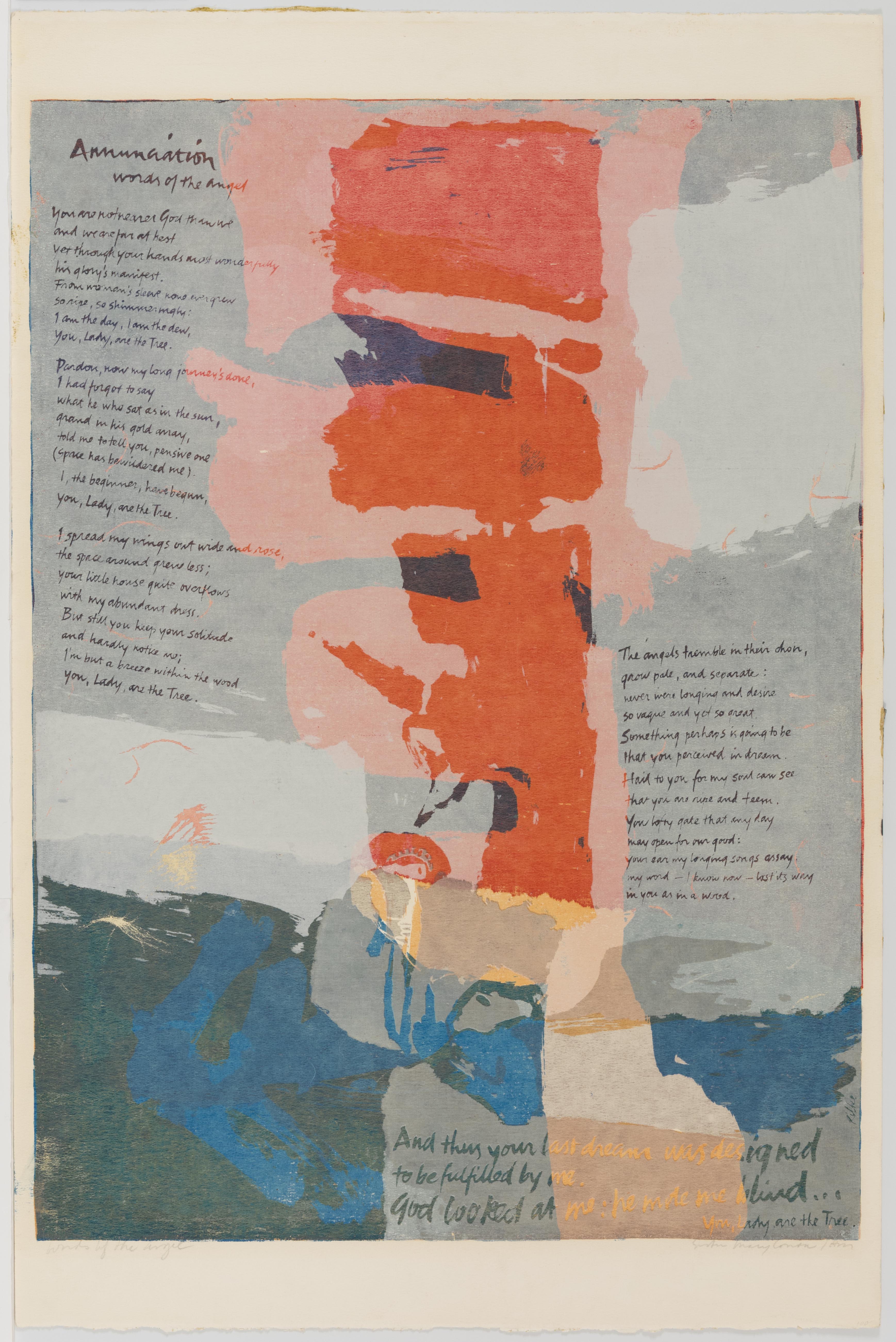 Corita Kent, words of the angel, 1960