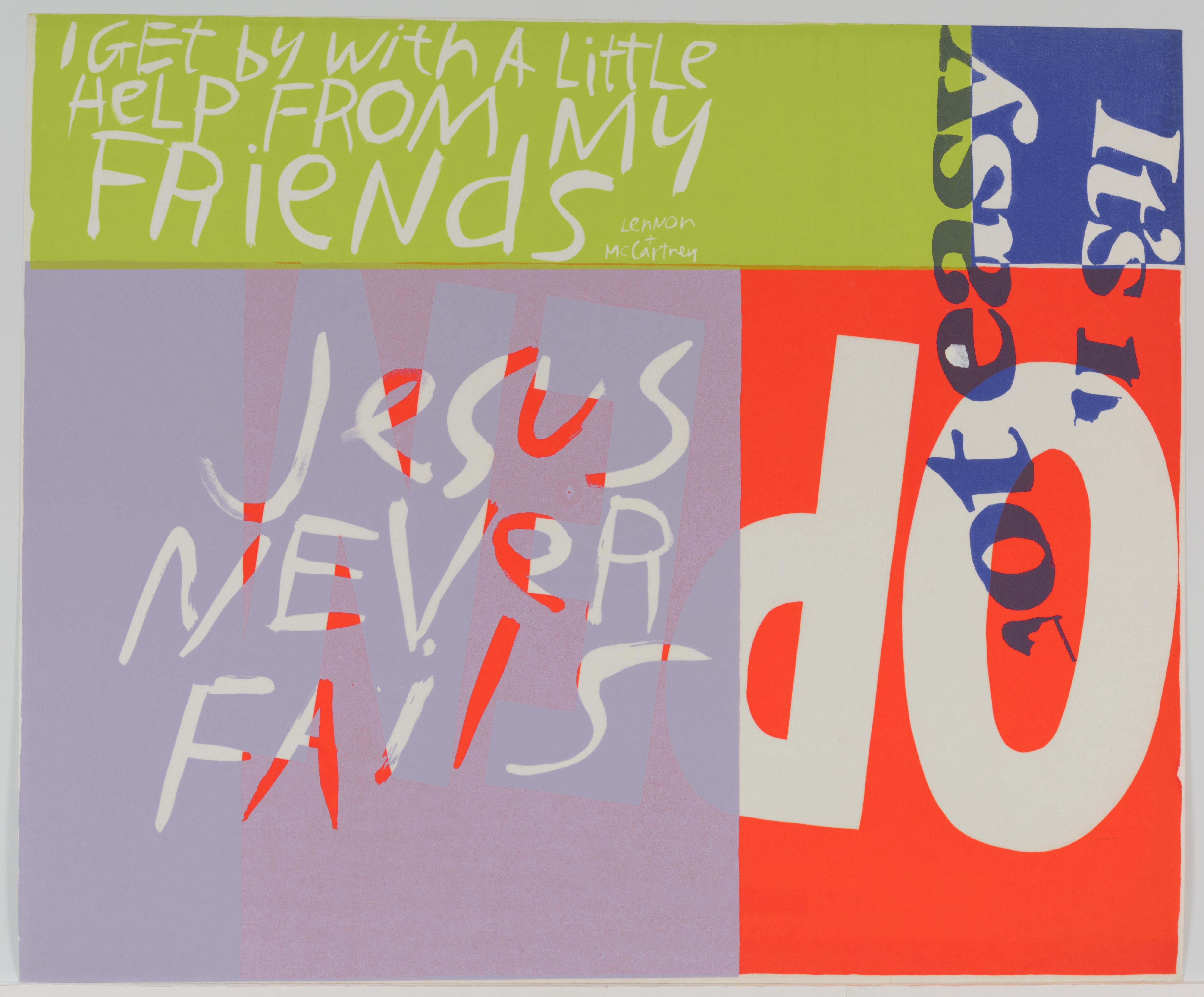 Corita Kent, jesus never fails, 1967