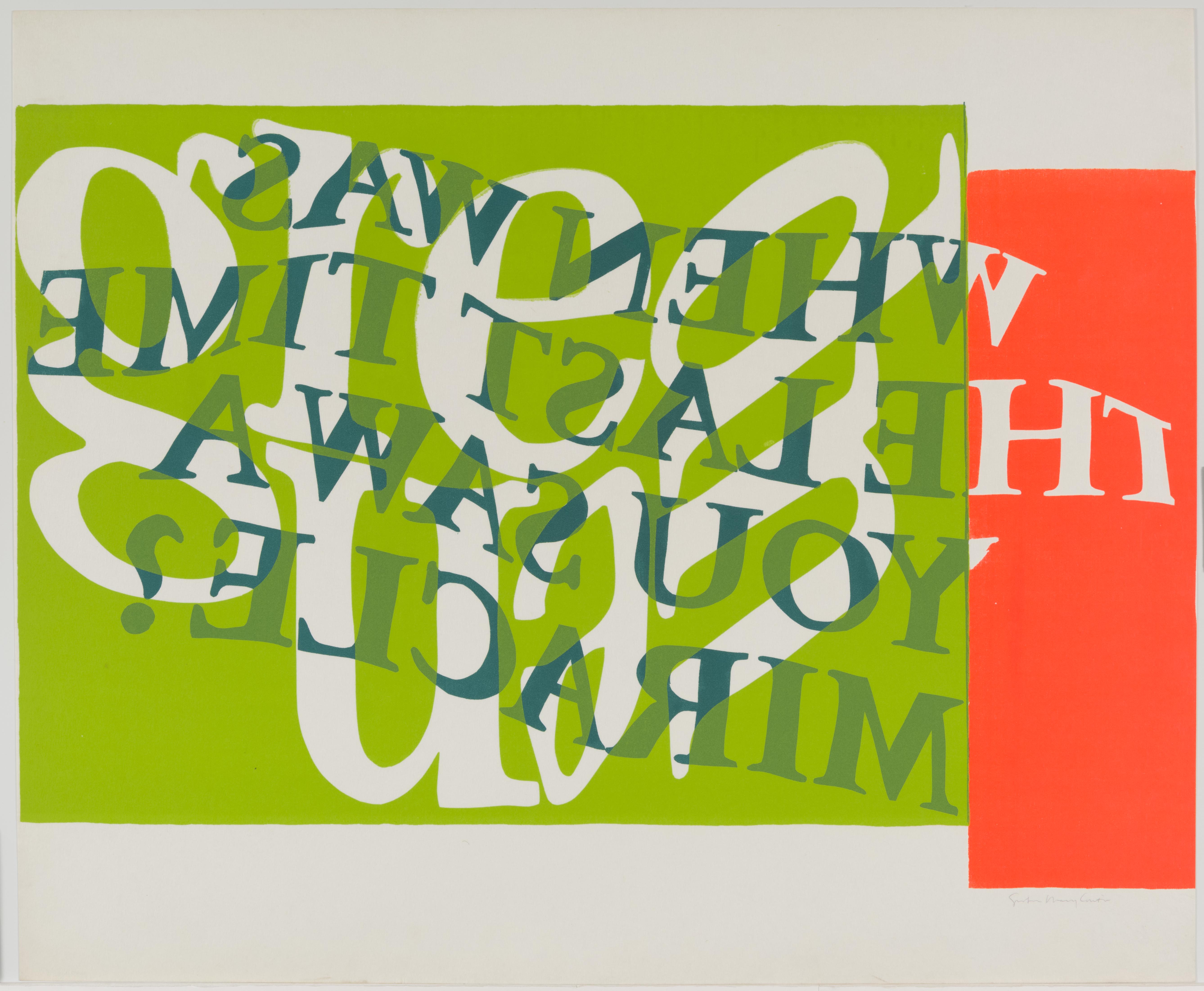 Corita Kent, green up, 1966