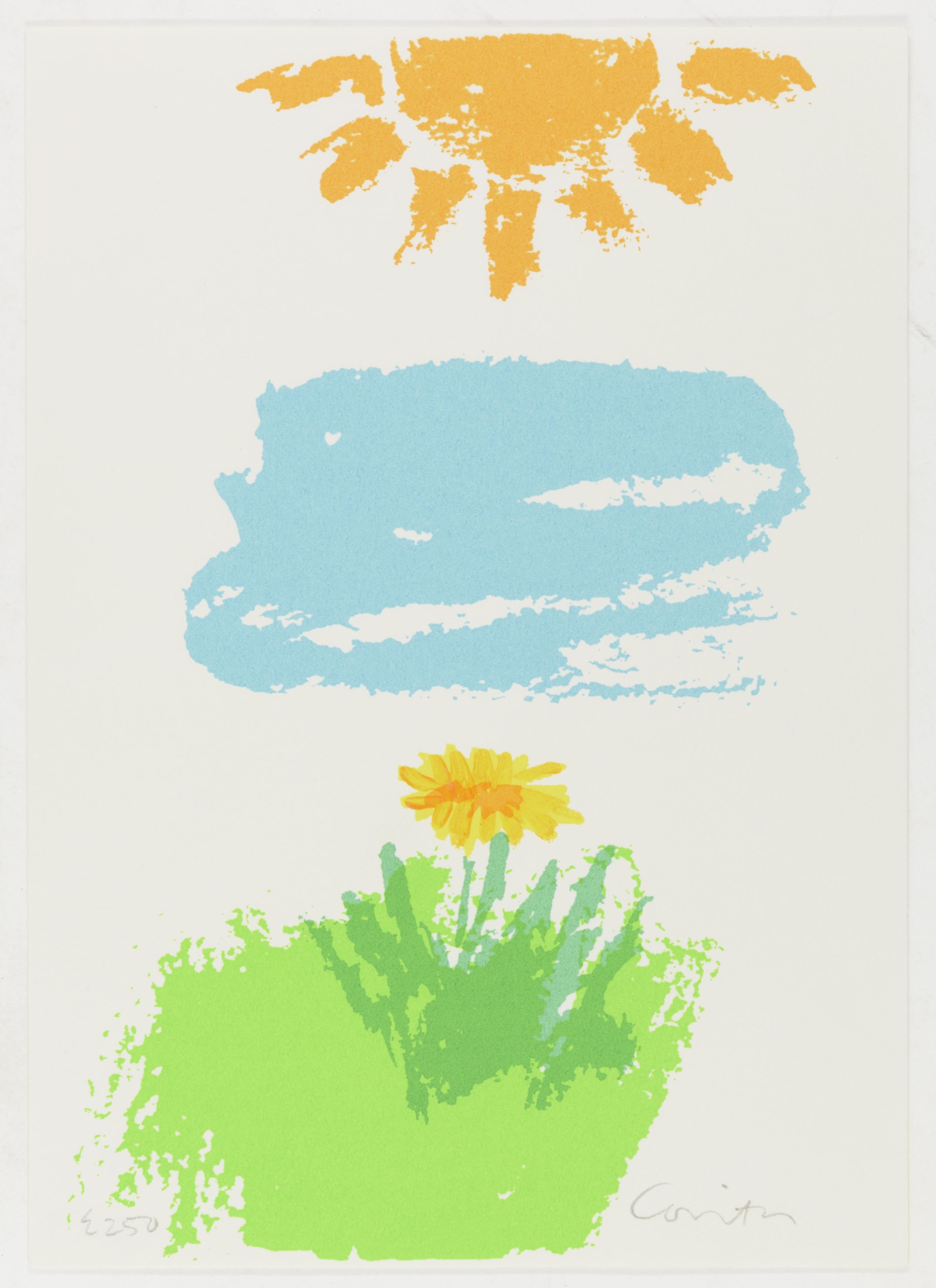 Corita Kent, sun on a dandelion, 1980