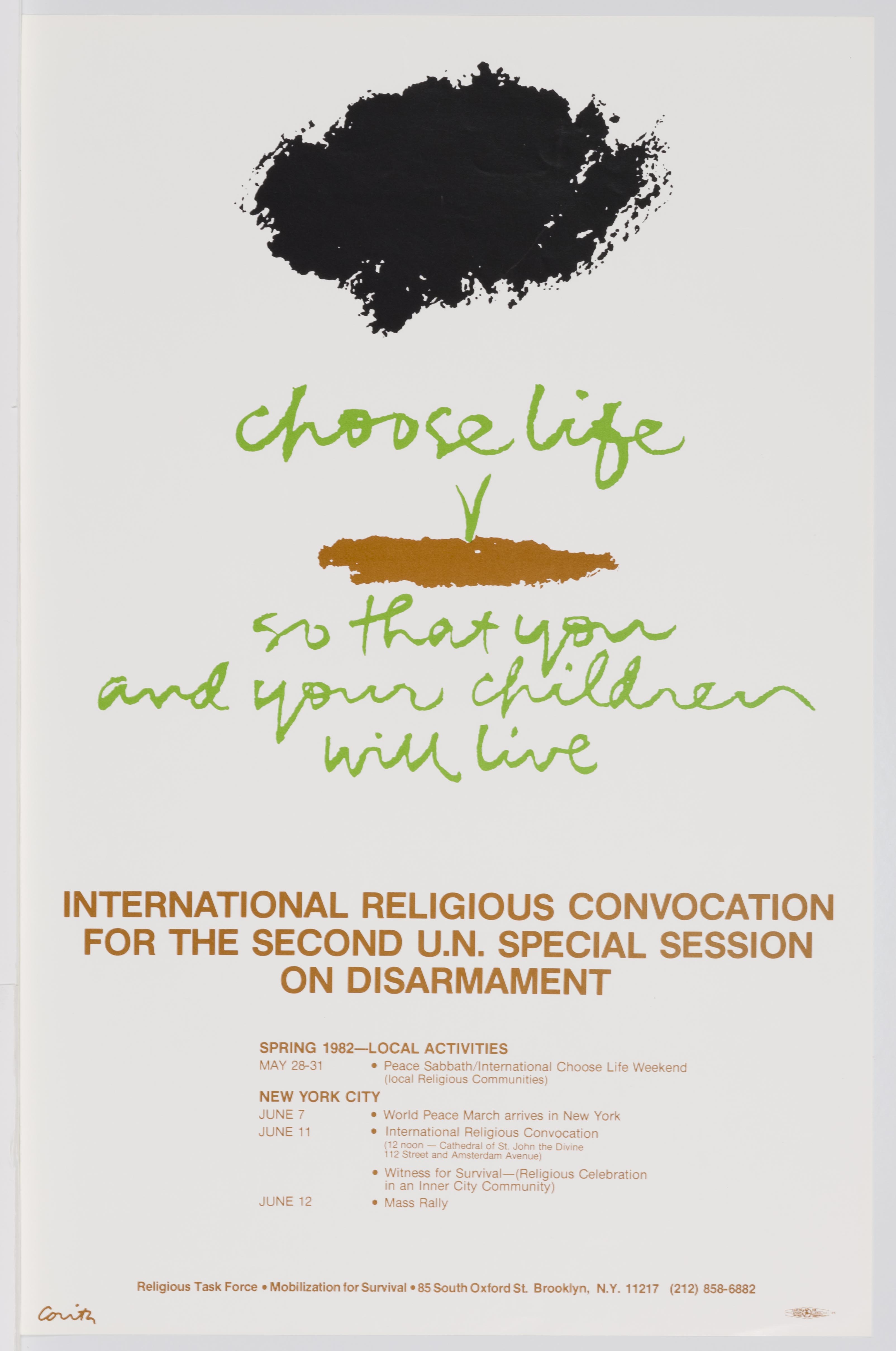 Corita Kent, Choose Life, 1982