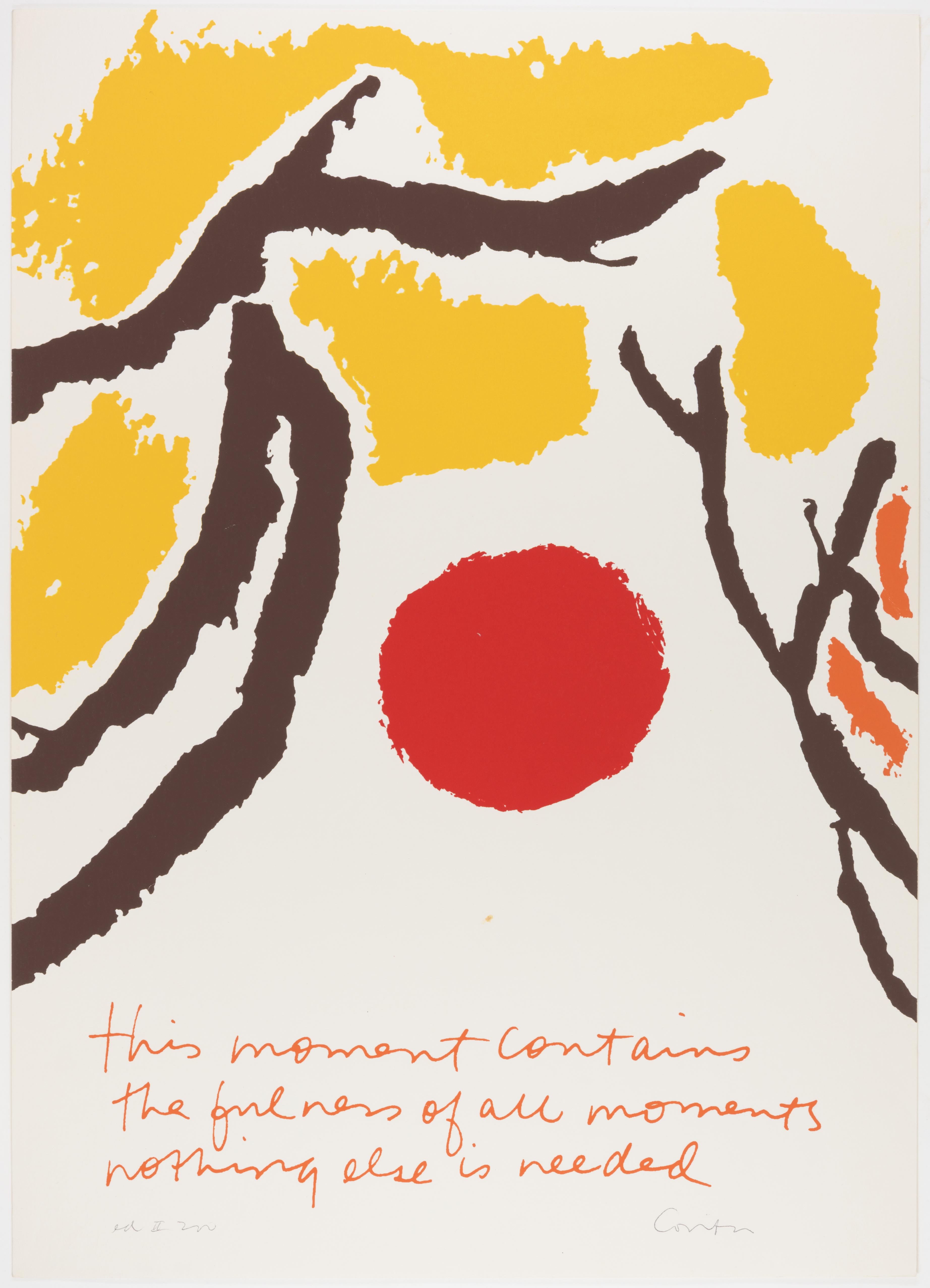 Corita Kent, this moment, 1977