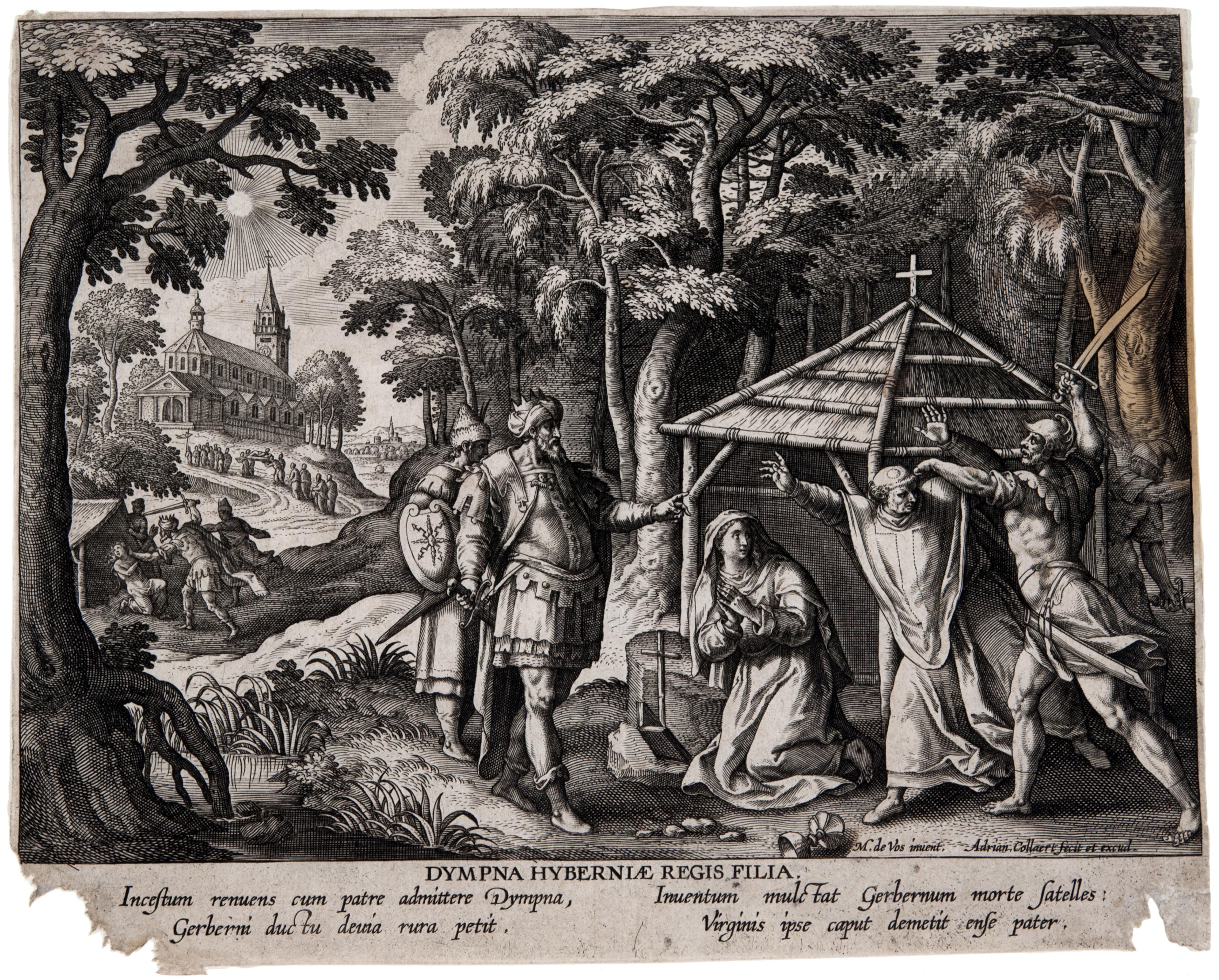 Martin de Vos, Female Hermits in Landscapes: Dympna of Gheel, ca. 1580