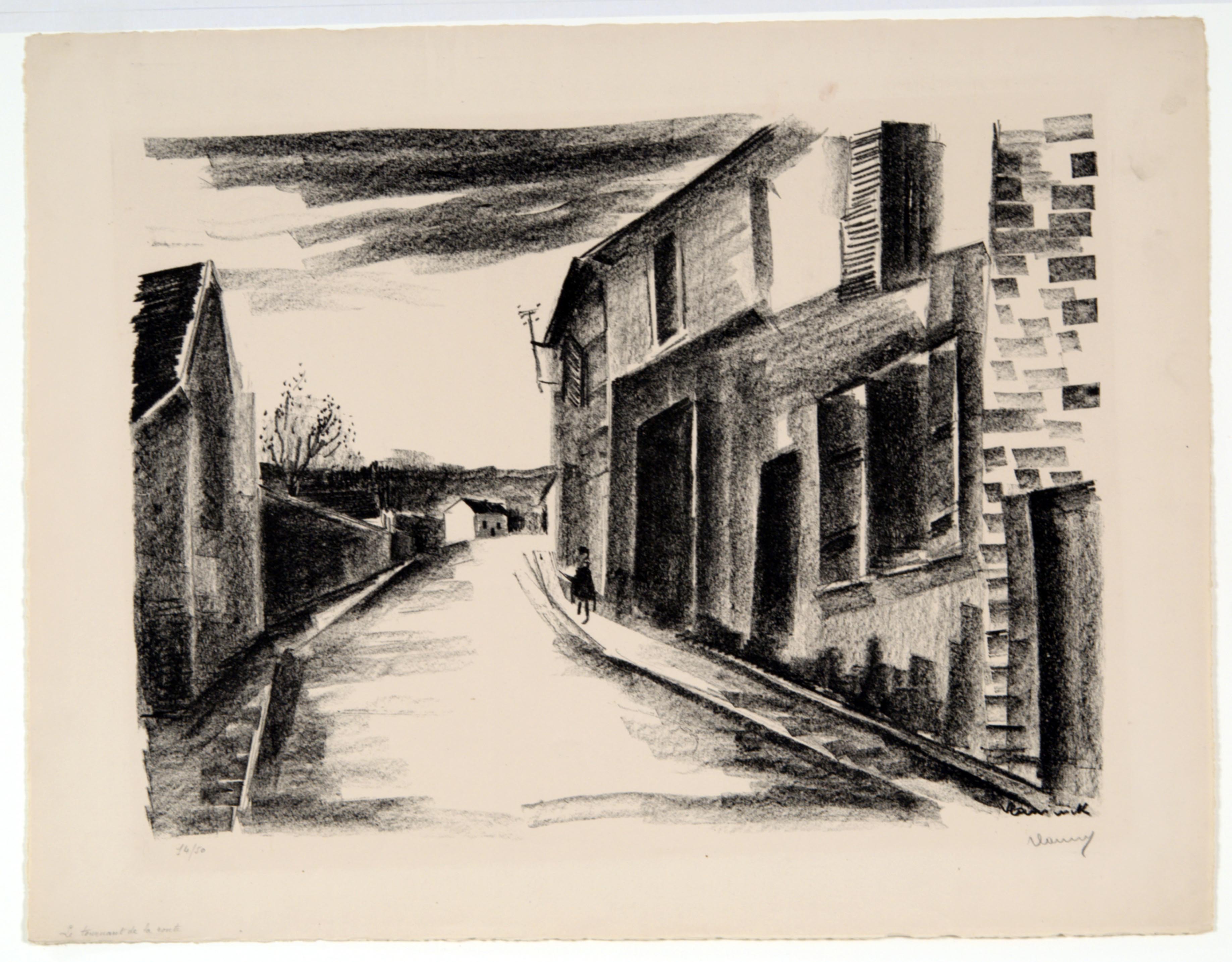 Maurice de Vlaminck, Saint-Ouen l'Aumône, près Pontoise (Le tournant de la route), 1921