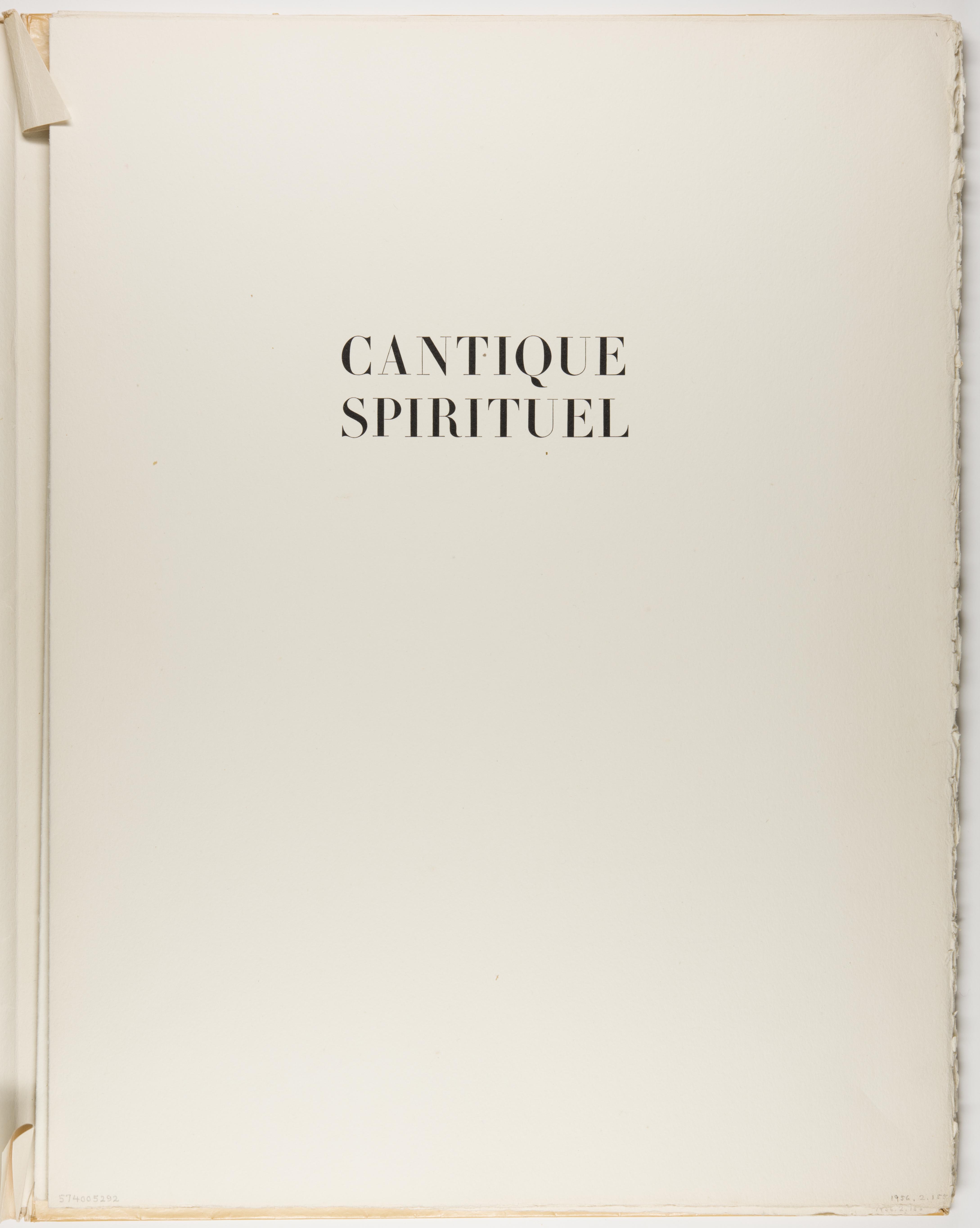 Jacques Villon, Cantique Spirituel, 1945