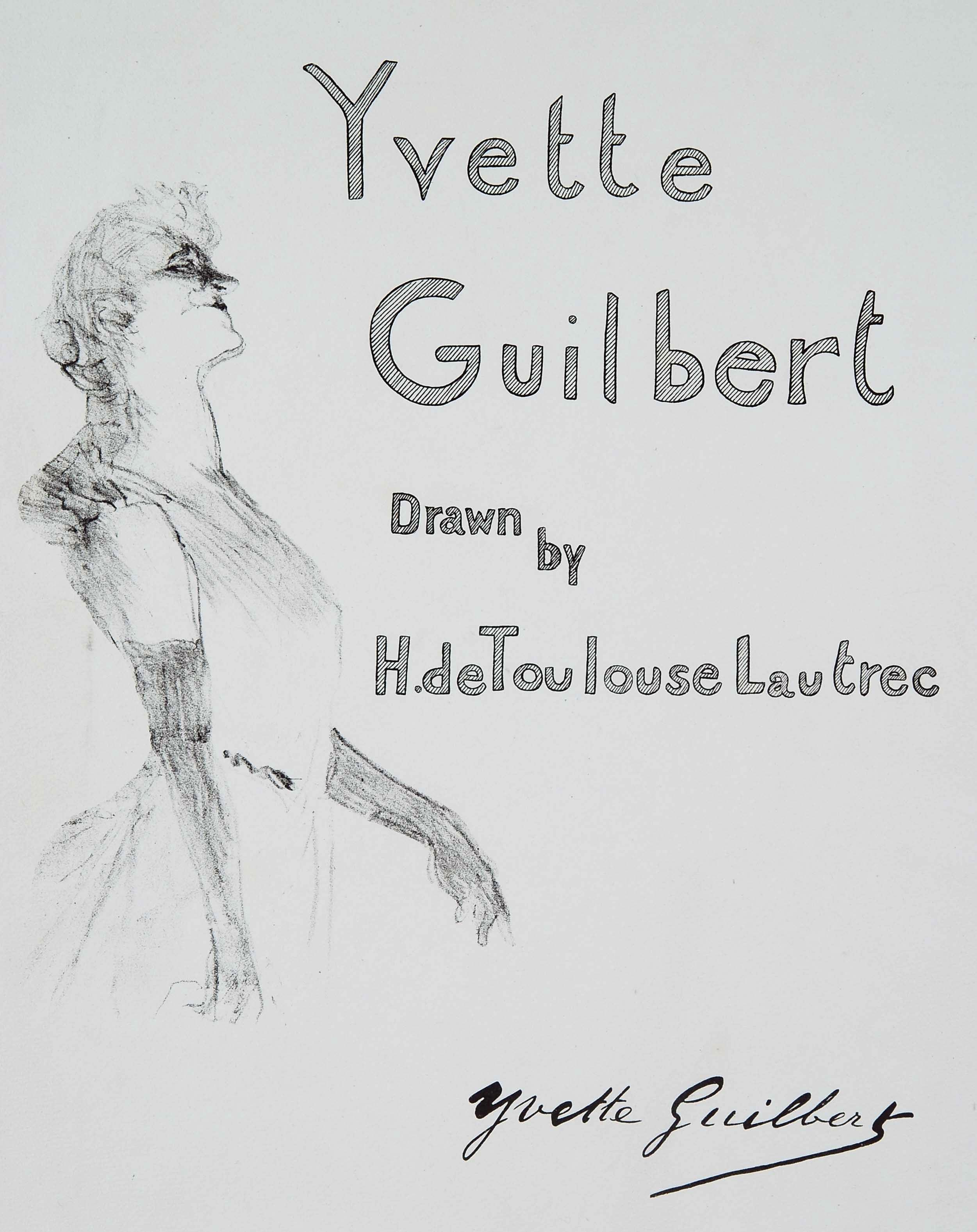 Henri de Toulouse-Lautrec, Cover (Yvette Guilbert), 1898