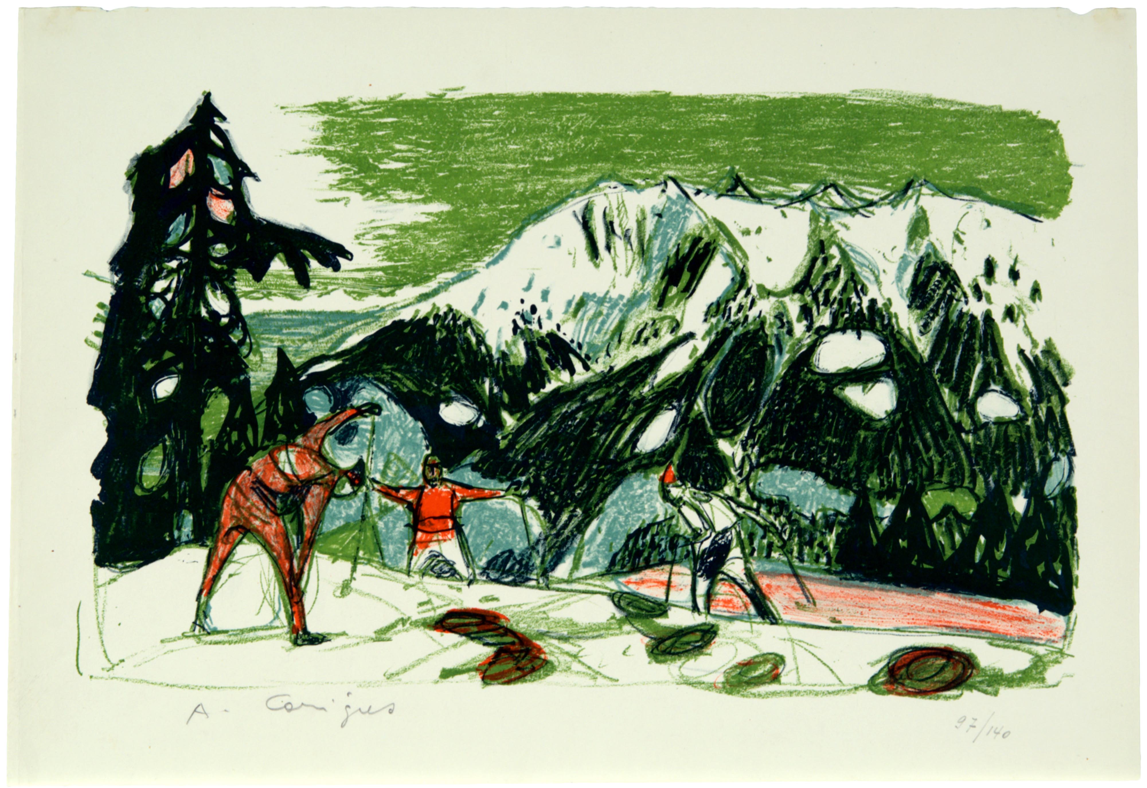 Alois Carigiet, Skiing, 20th century