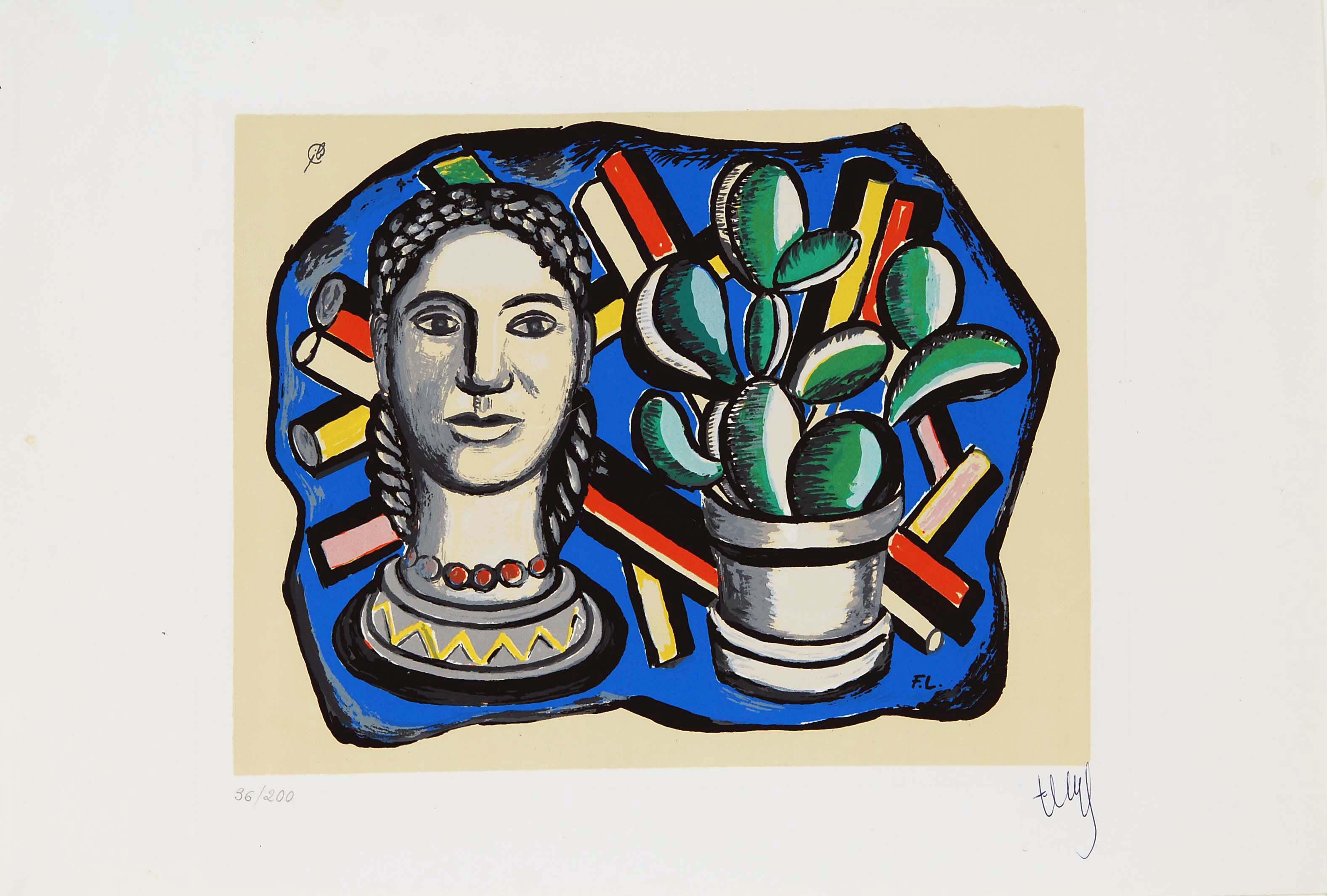 Fernand Léger, Head and Cactus, ca. 1955