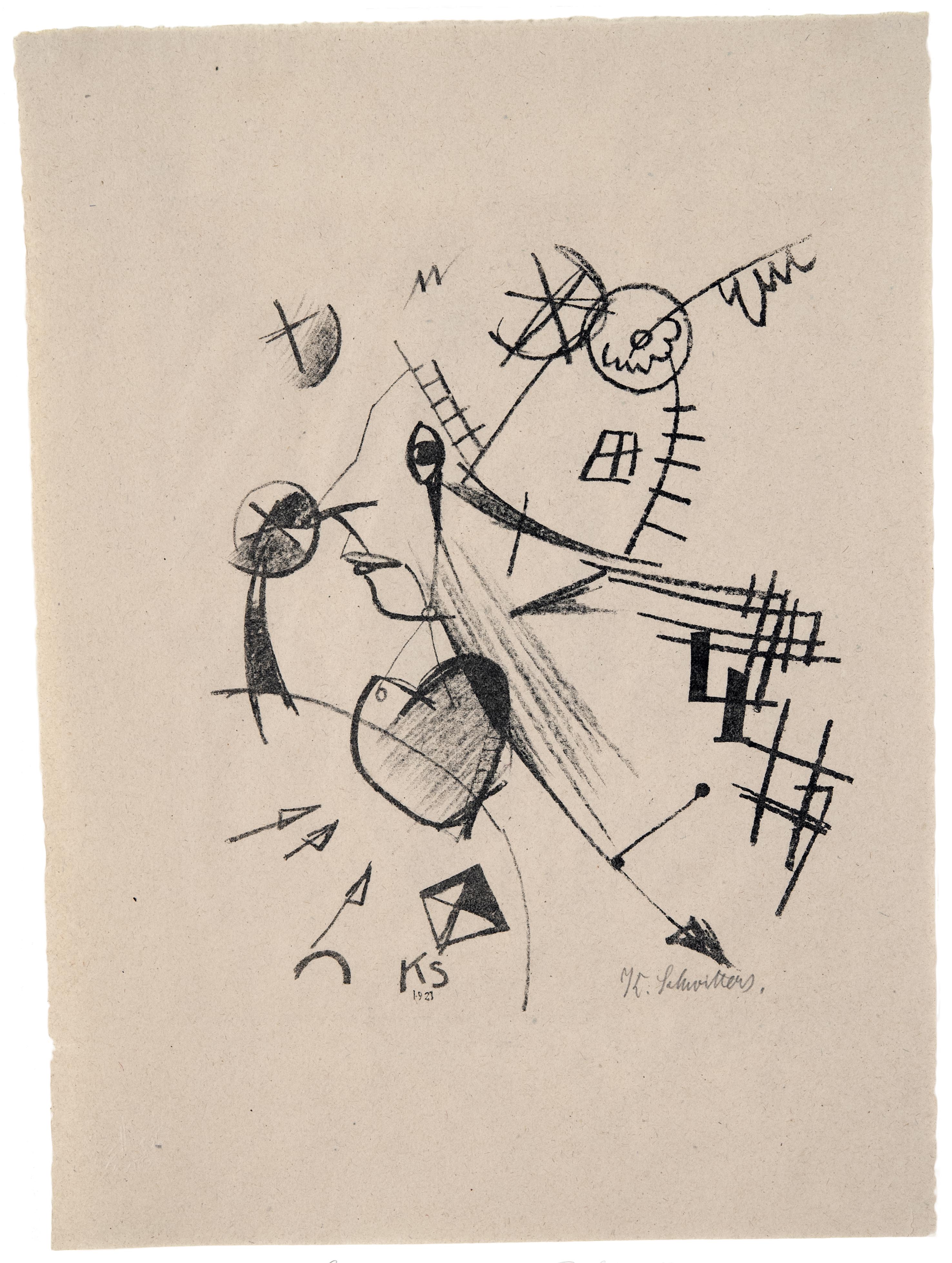 Kurt Schwitters, Komposition mit Kopf im Profil (Composition with Head in Profile), no. 11, 1921