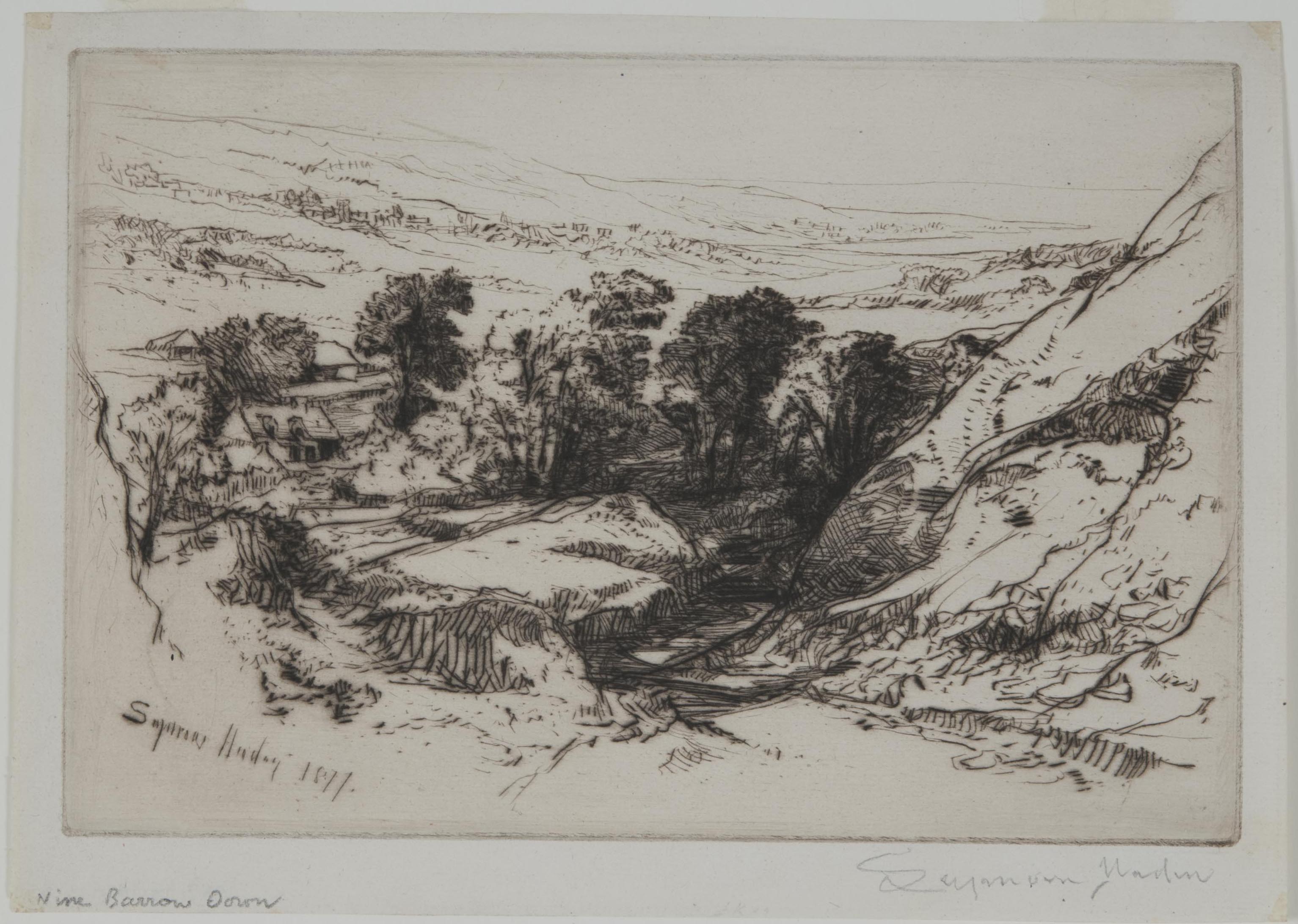 Francis Seymour Haden, Nine Barrow Down, 1877