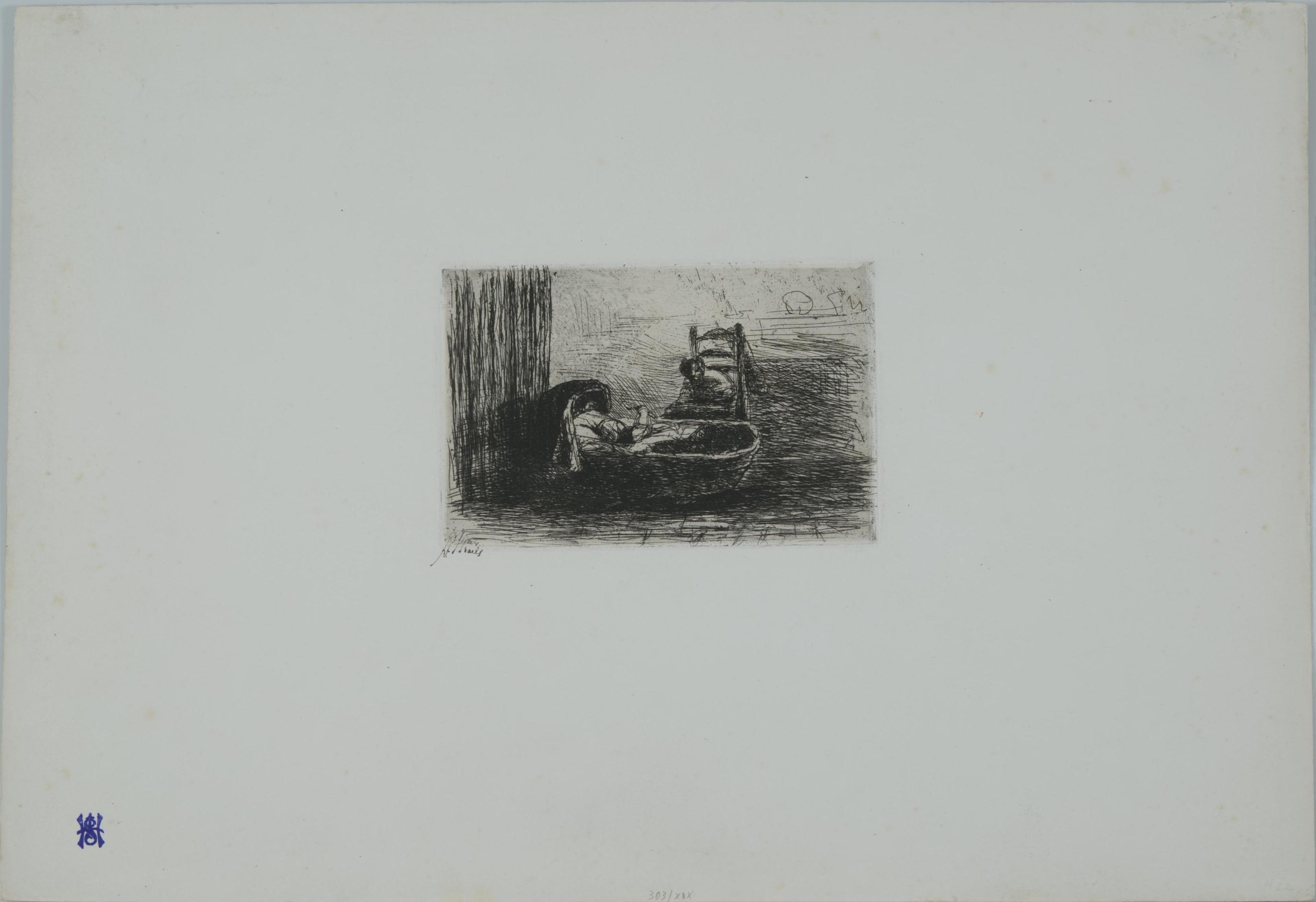 Jozef Israëls, Child in the Cradle, 1875