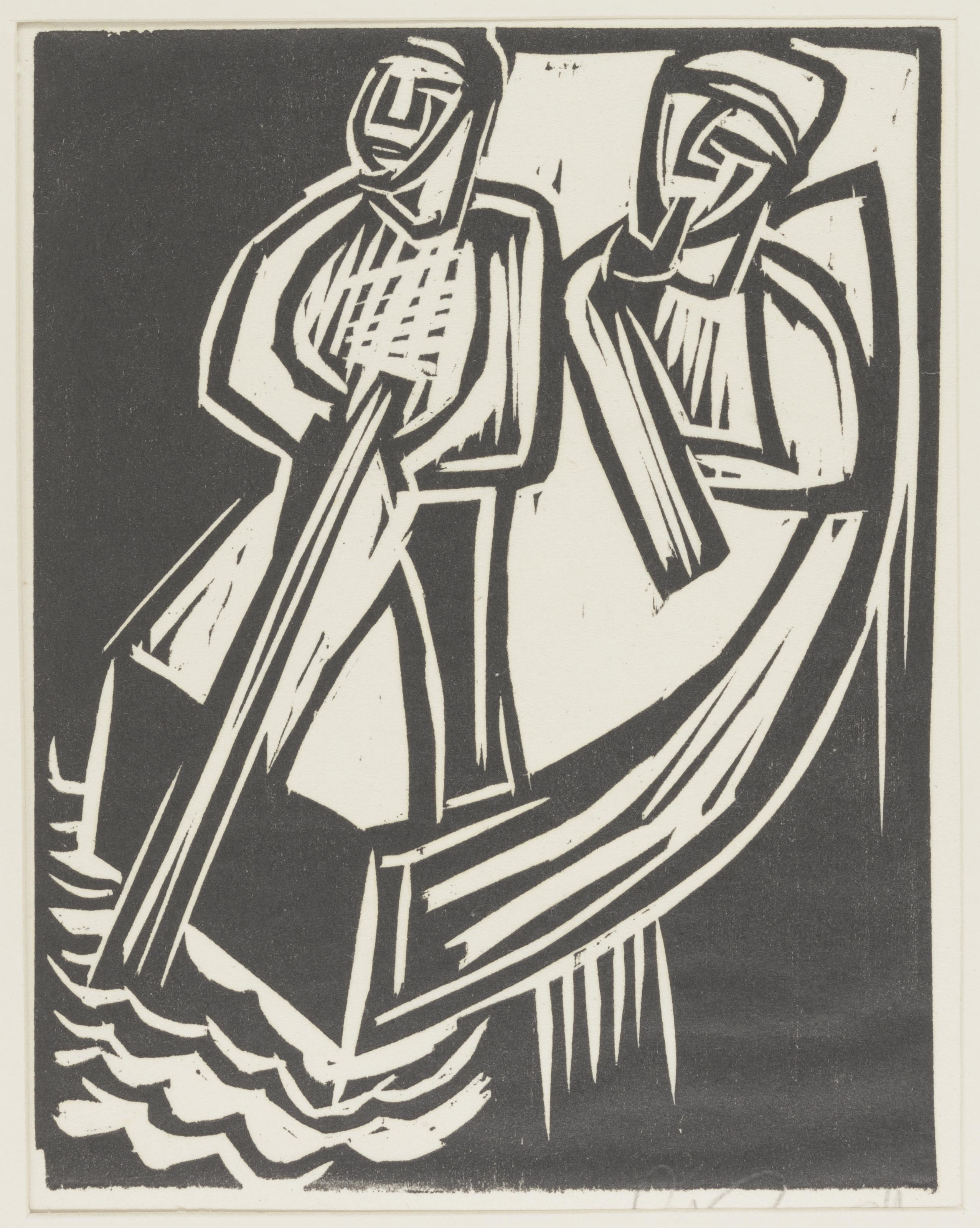 Karl Schmidt-Rottluff, Men in the Boat, 1924