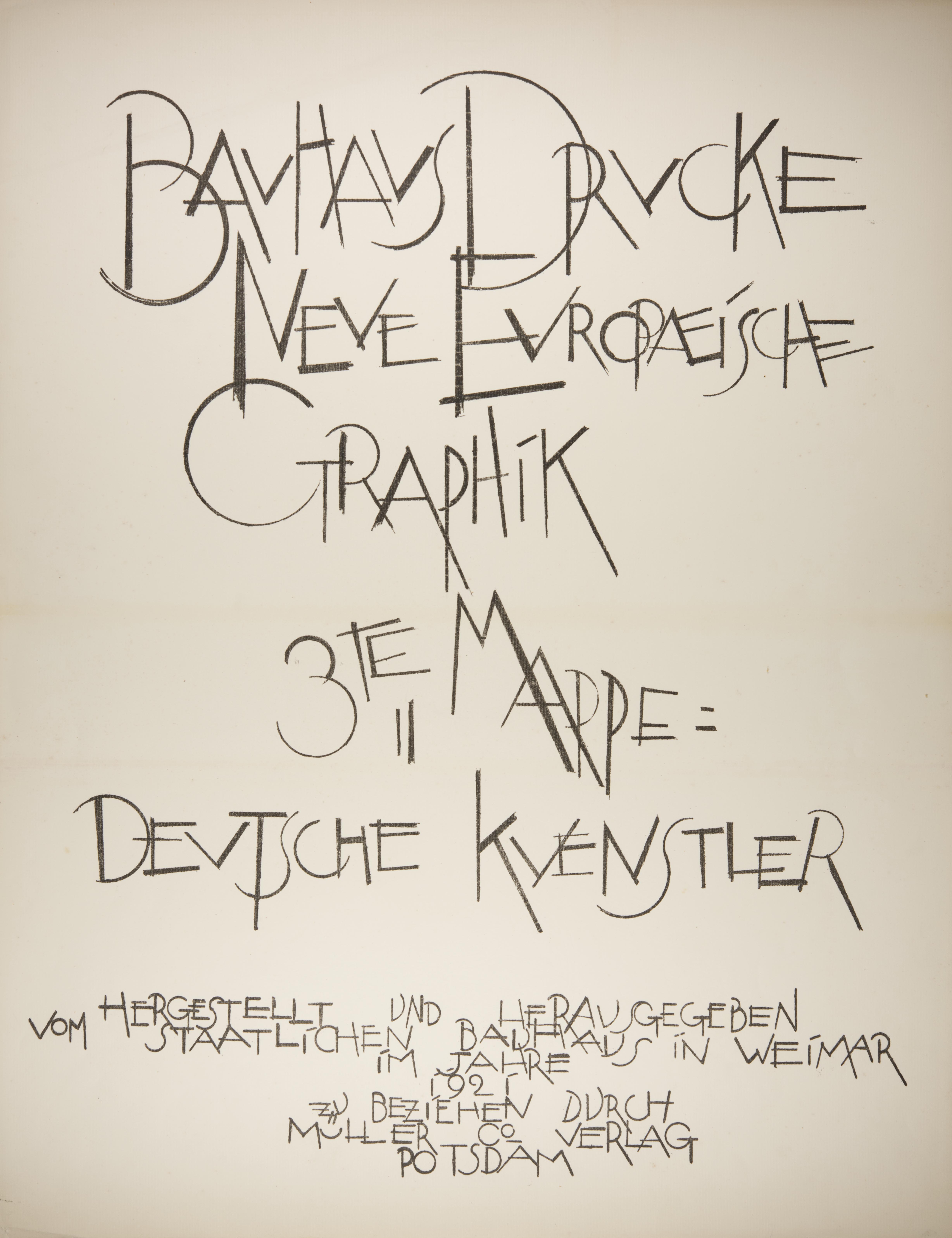 Various artists, Bauhaus Prints: New European Graphic Art; Third Portfolio, German Artists, produced and edited by the State Bauhaus in Weimar, 1921