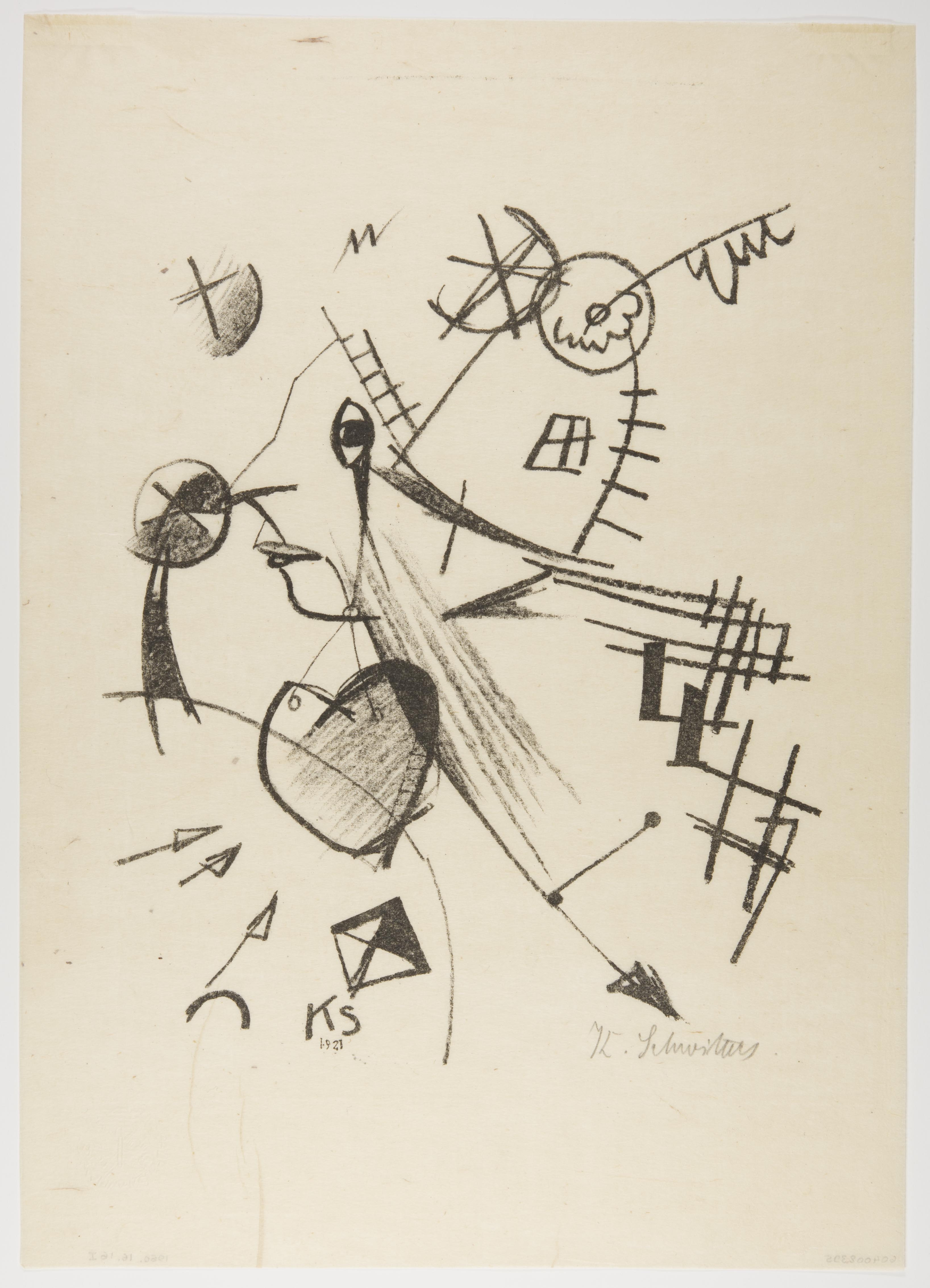 Kurt Schwitters, Komposition mit Kopf im Profil (Composition with Head in Profile), no. 11, 1921