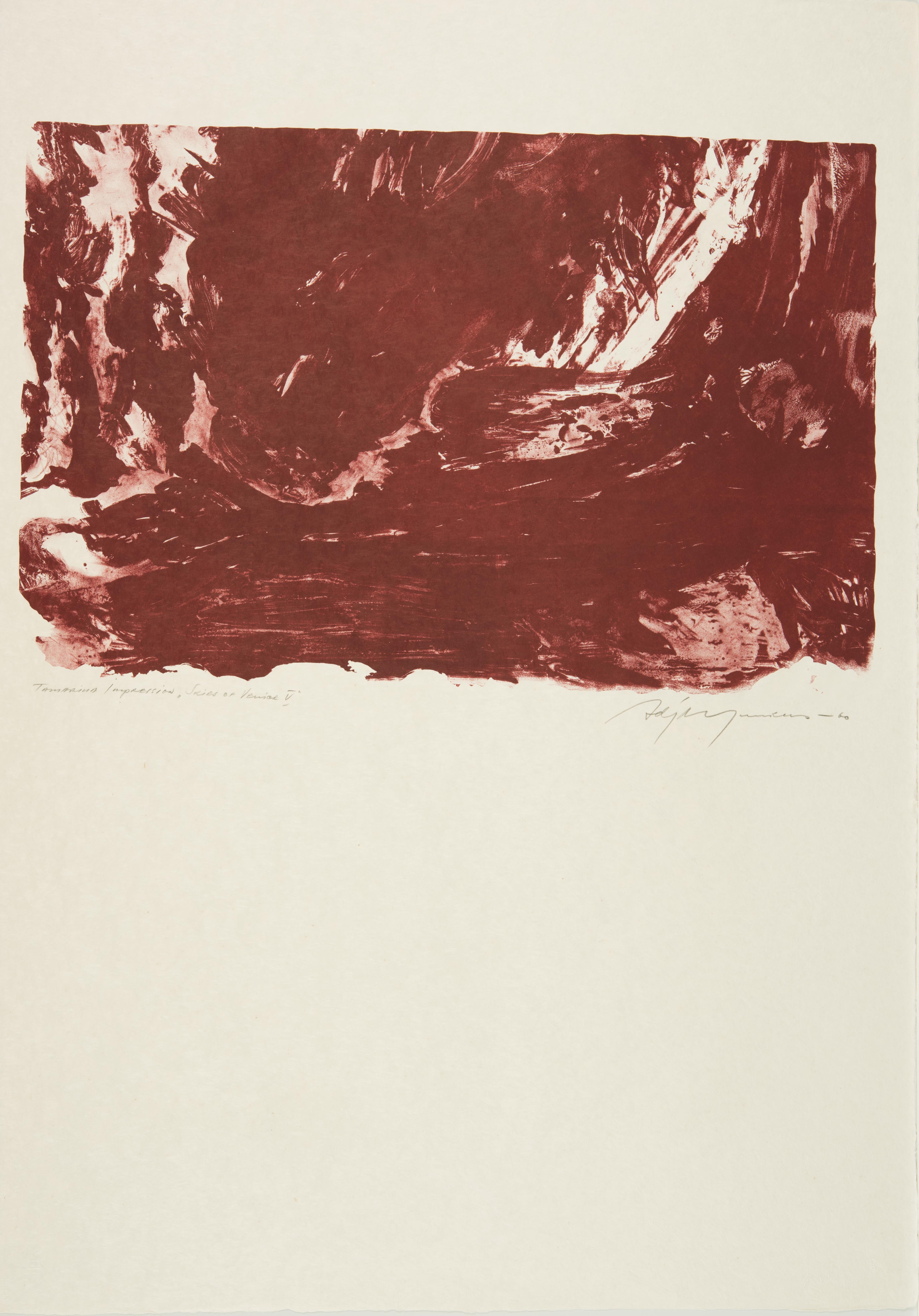 Adja Yunkers, Skies of Venice VI, 1960