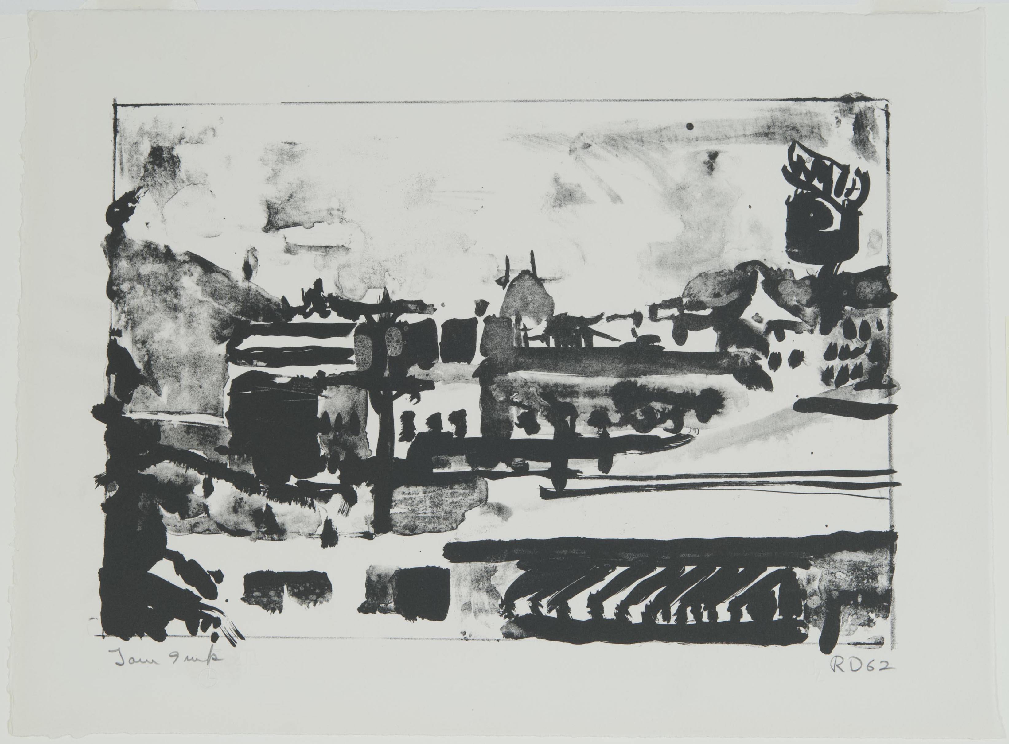 Richard Diebenkorn, Landscape with Awning, April 24-May 15, 1962