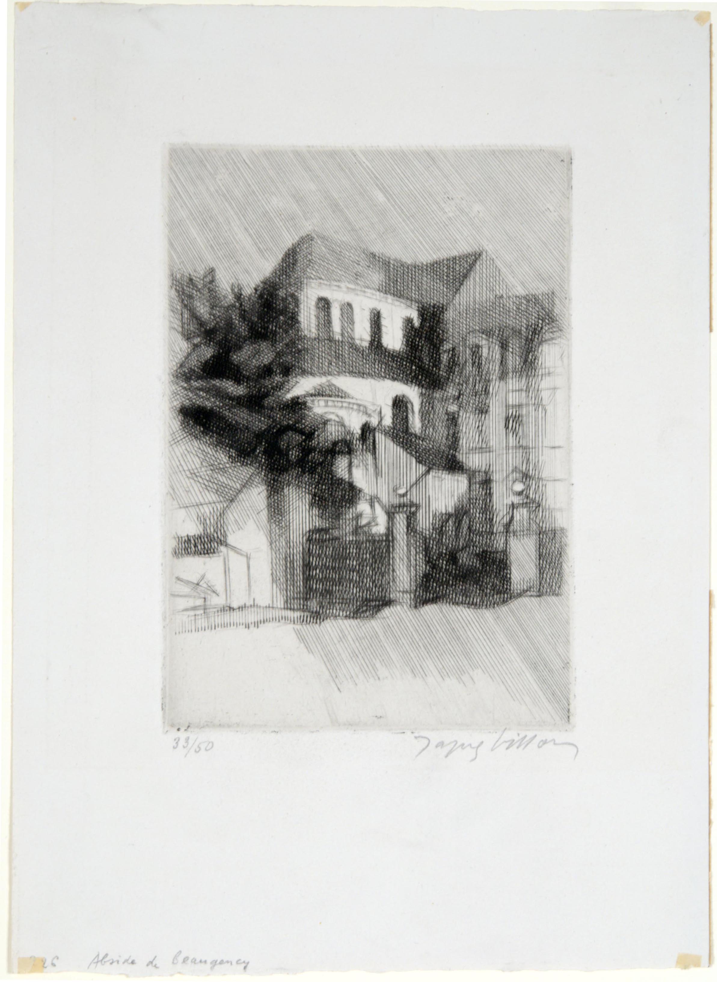 Jacques Villon, The Apse of the Church of Beaugency, 1939