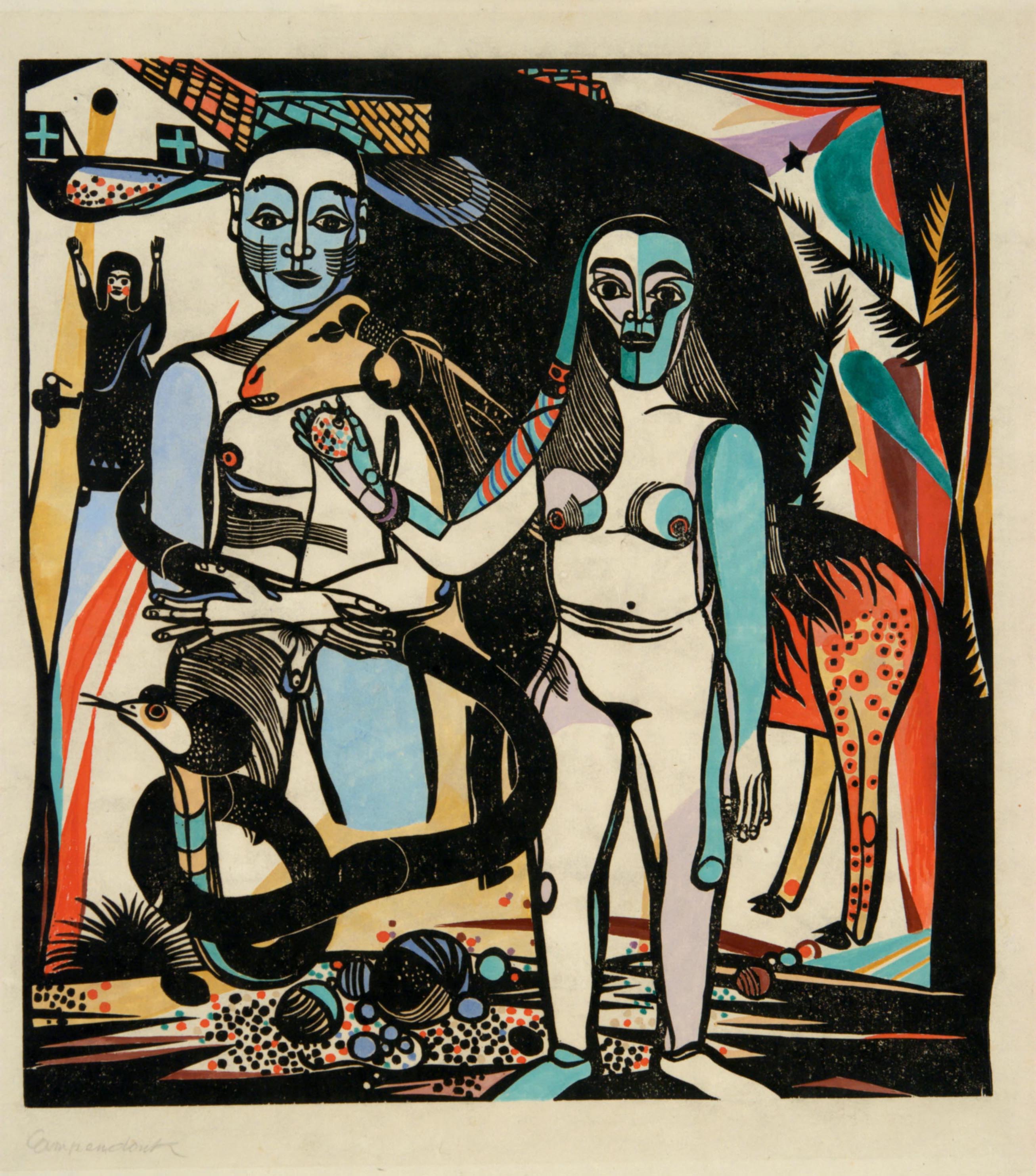 Heinrich Campendonk, Adam and Eve, ca. 1925