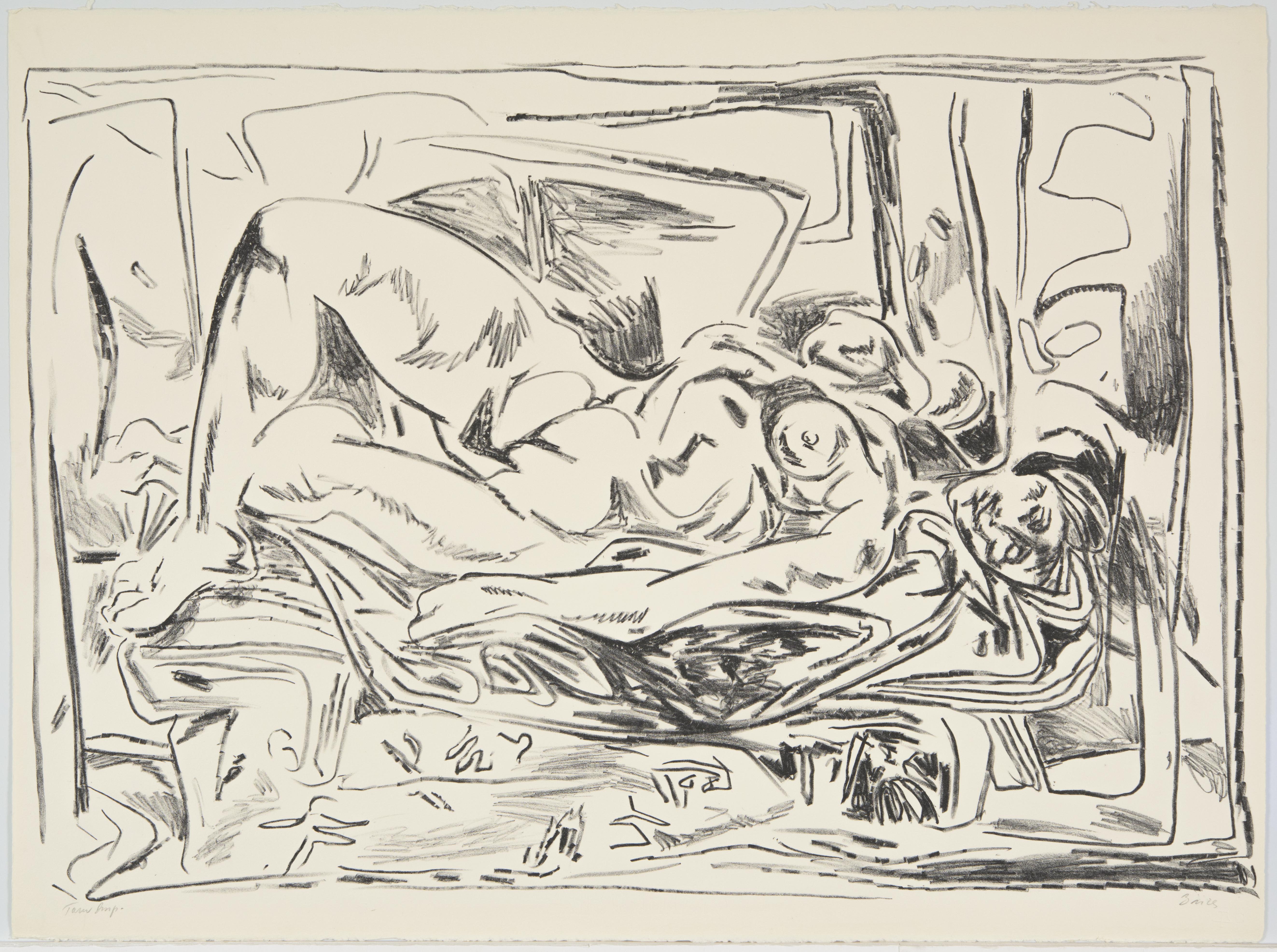 William Brice, Reclining Figure II, April 2-7, 1962