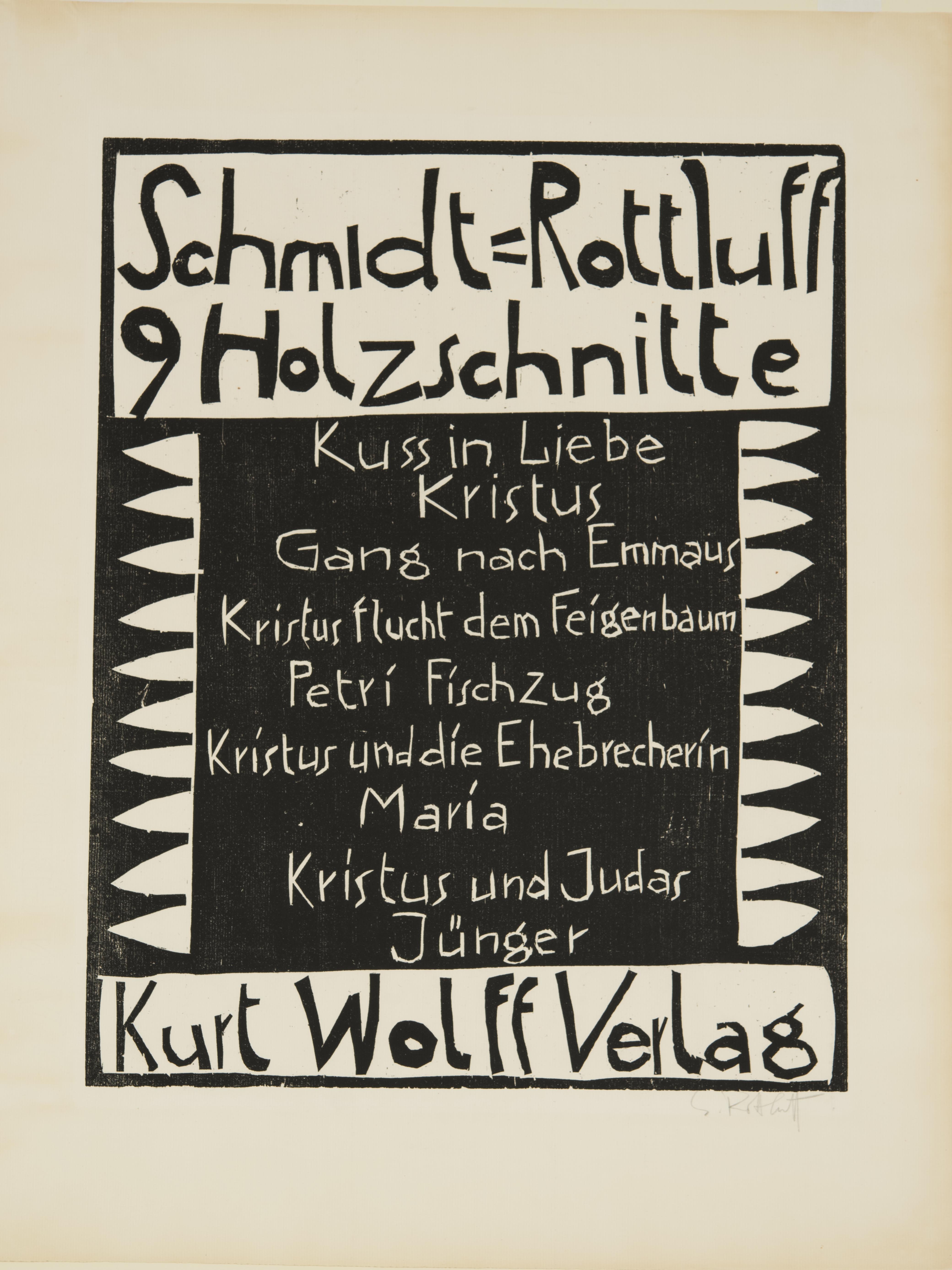 Karl Schmidt-Rottluff, Schmidt-Rottluff 9 Woodcuts, 1918