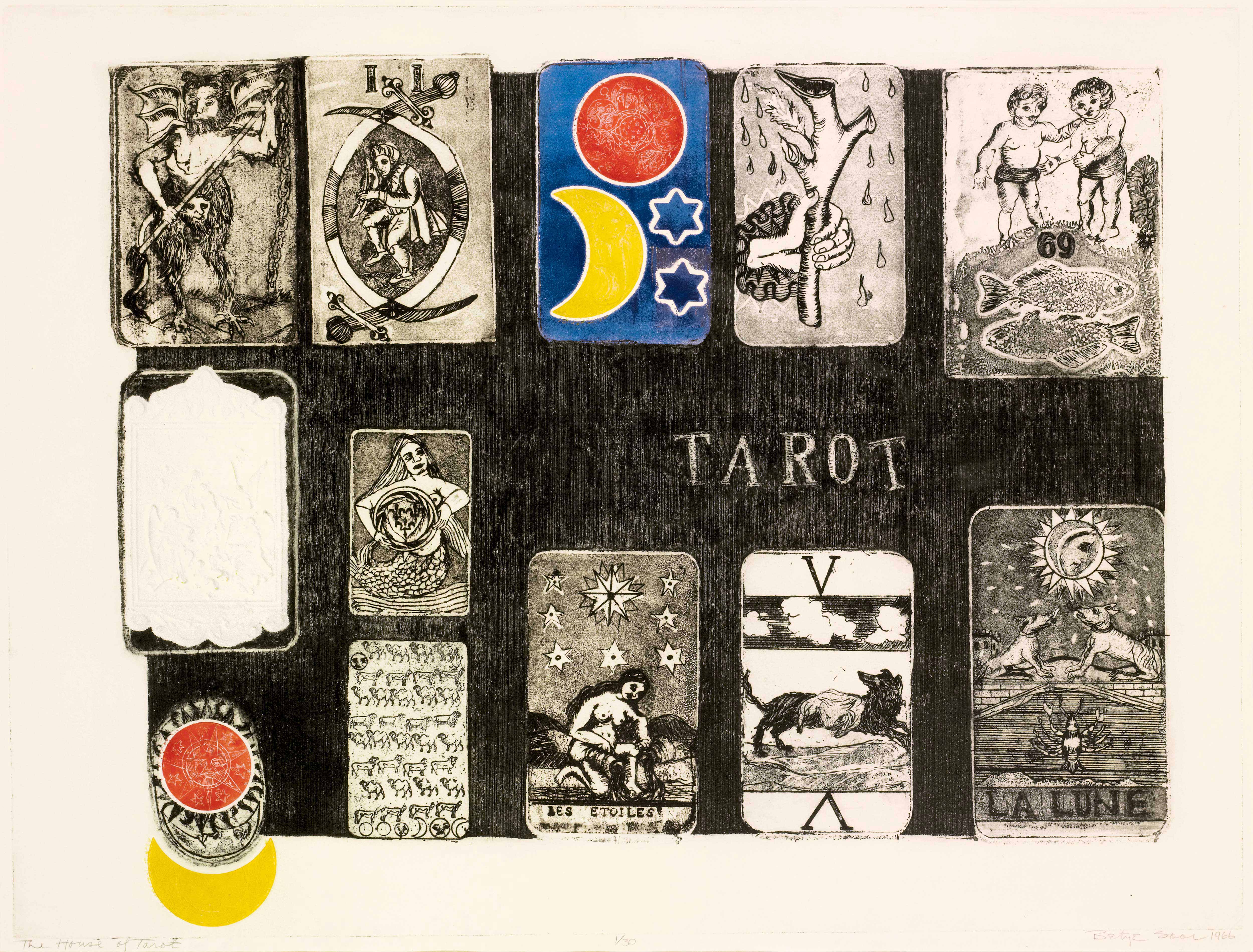 The House of Tarot, by Betye Saar, 1966