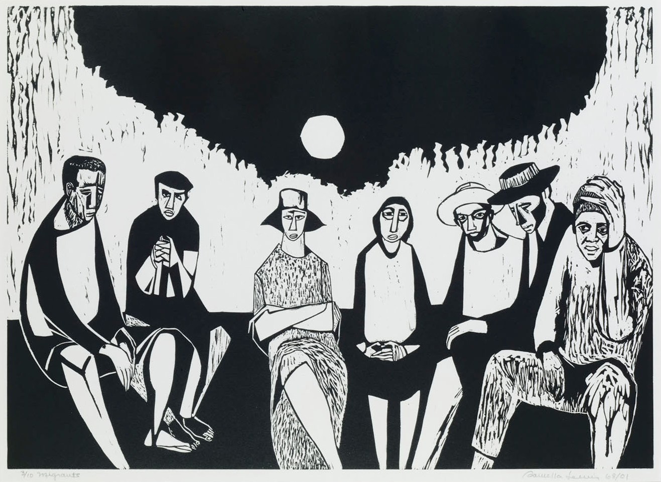 Migrants, by Samella Lewis, 1968