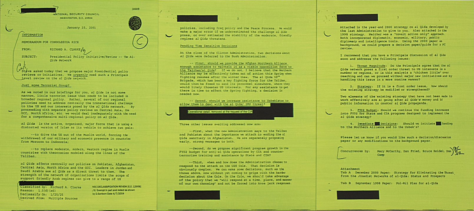 MEMORANDUM FOR CONDOLEEZZA RICE GREEN, by Jenny Holzer, 2006