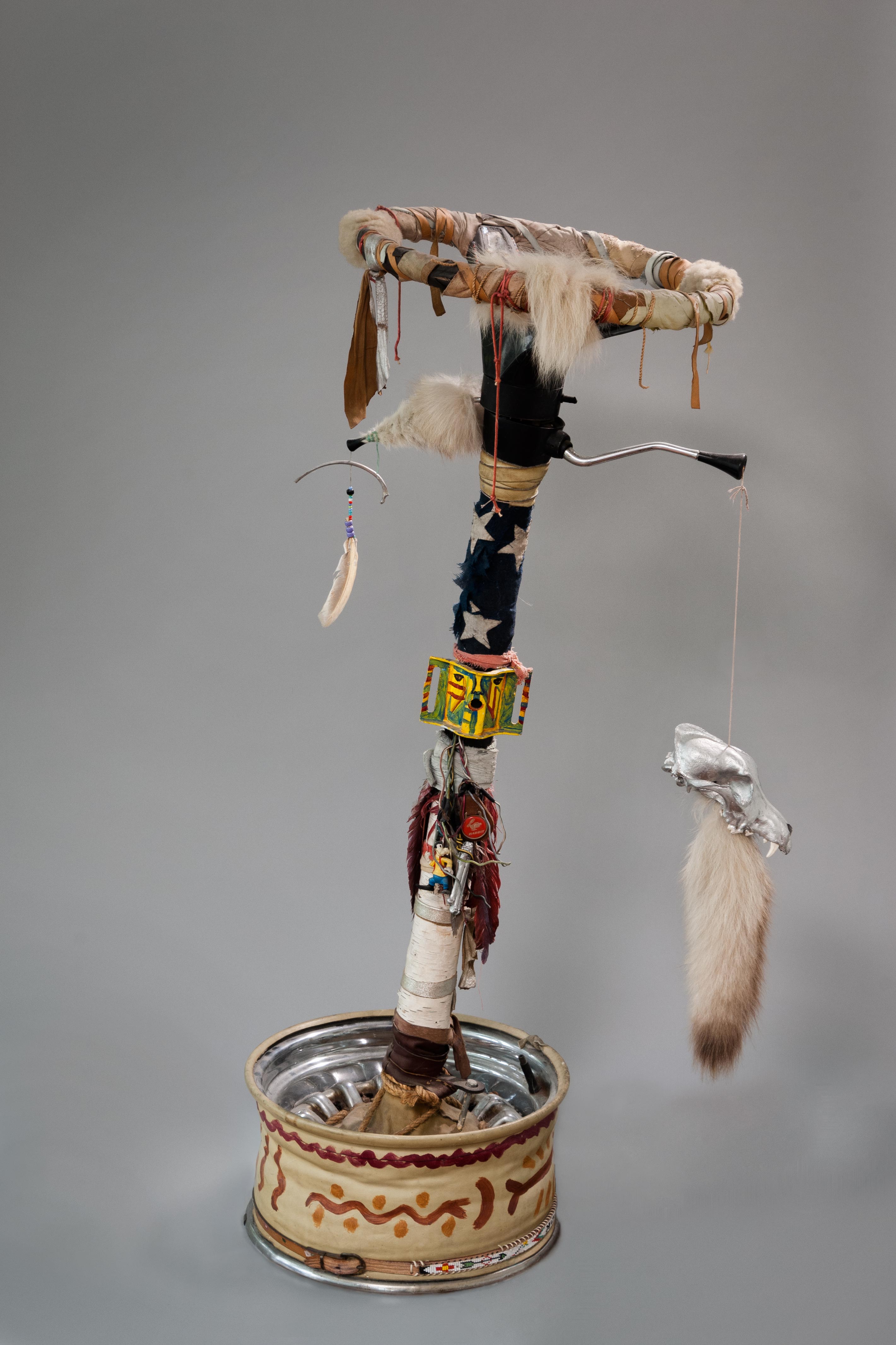 Bedia's Stirring Wheel, by Jimmie Durham, 1985