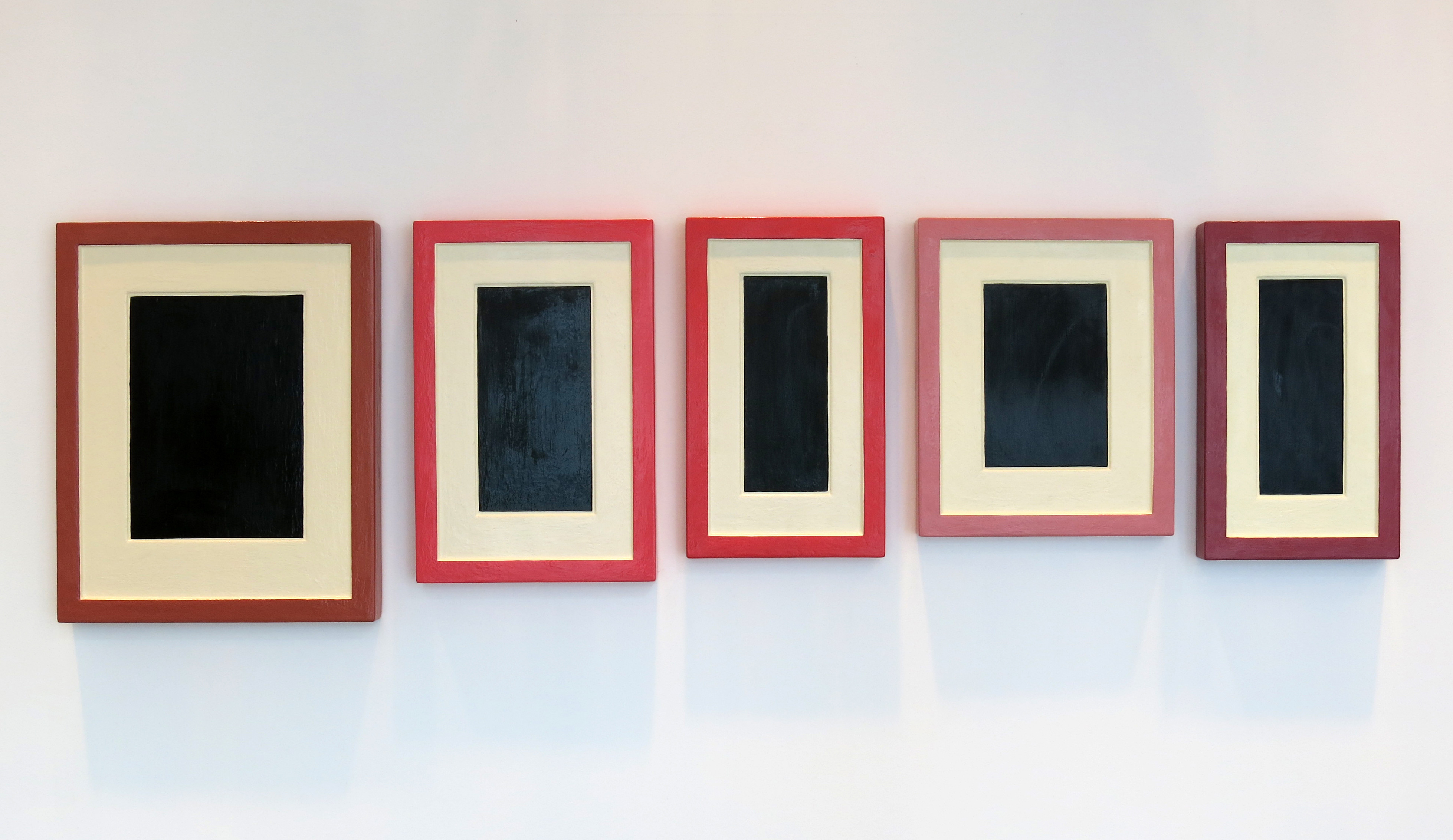 Collection of Five Plaster Surrogates, by Allan McCollum, 1982/1990