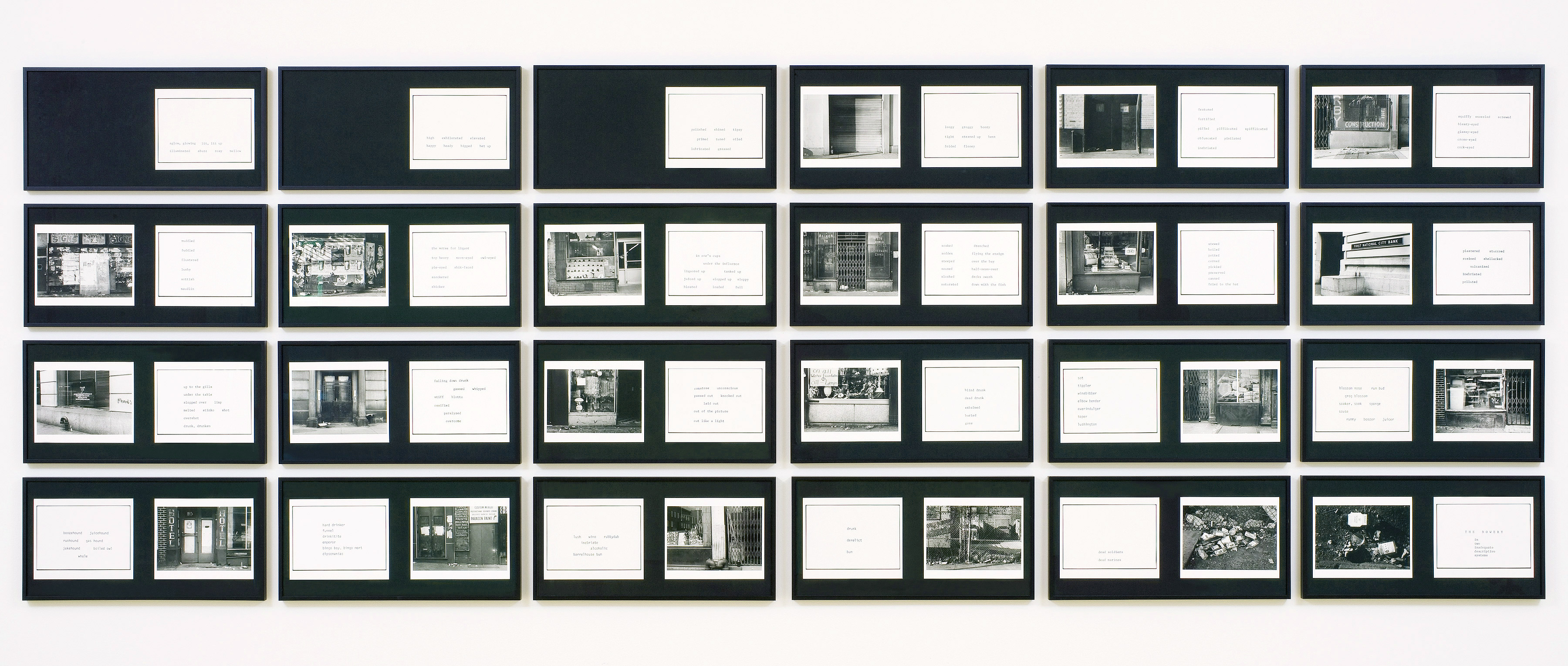 The Bowery in two inadequate descriptive systems, by Martha Rosler, 1974–75