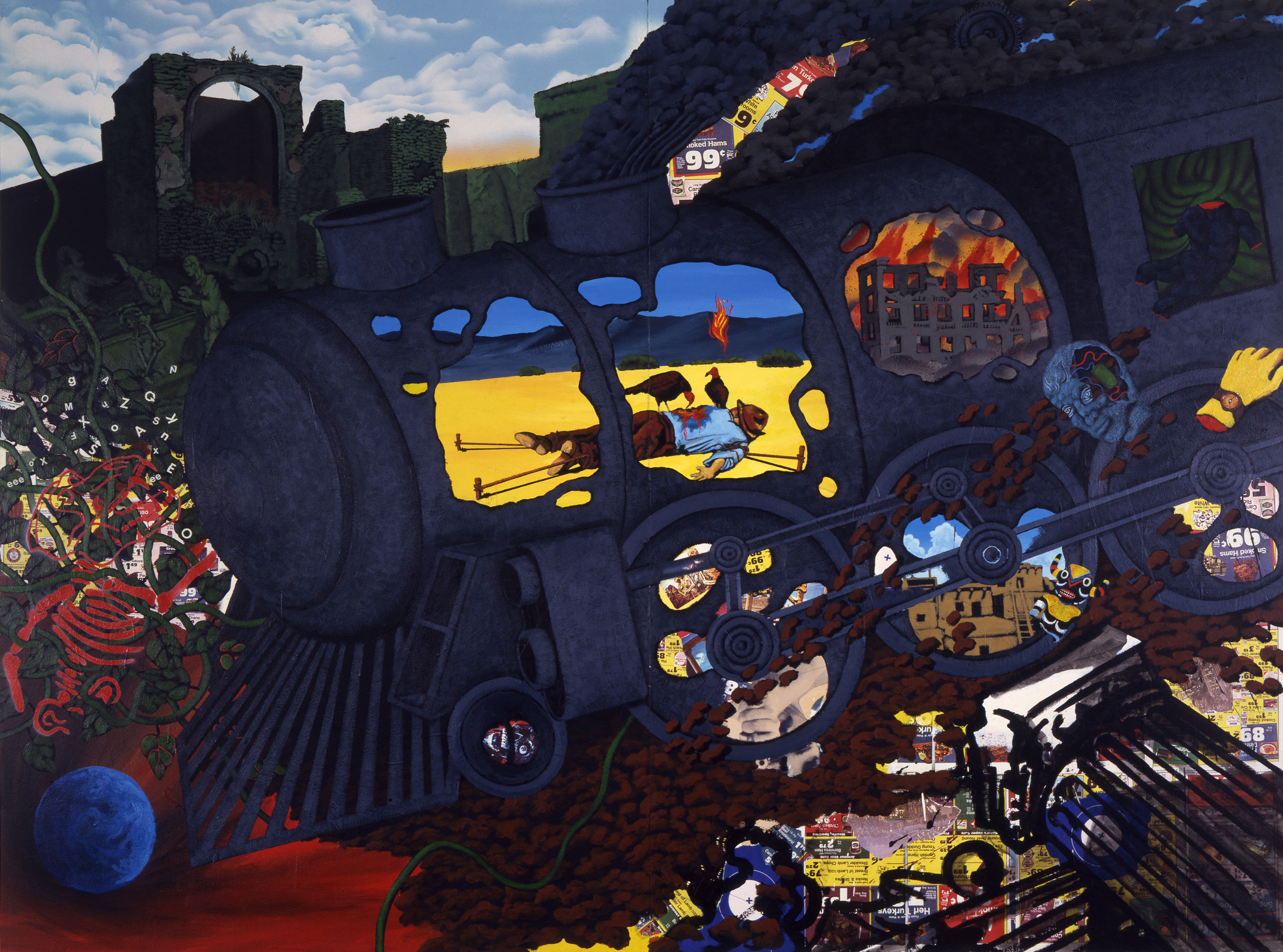 Crash: The Birth of Language / the Invention of Lies, by David Wojnarowicz, 1986