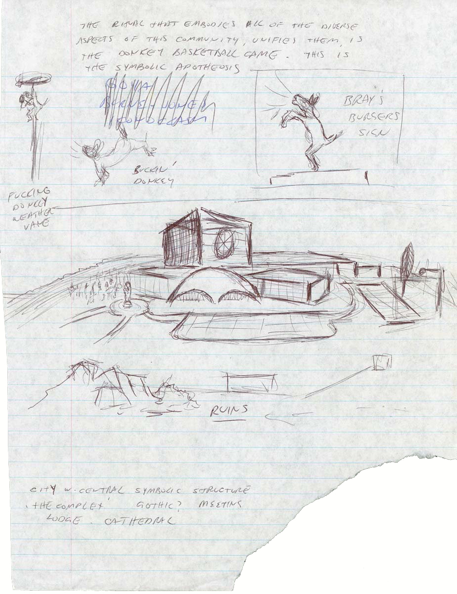 Notebook Drawings (Related to Educational Complex), by Mike Kelley, 1994