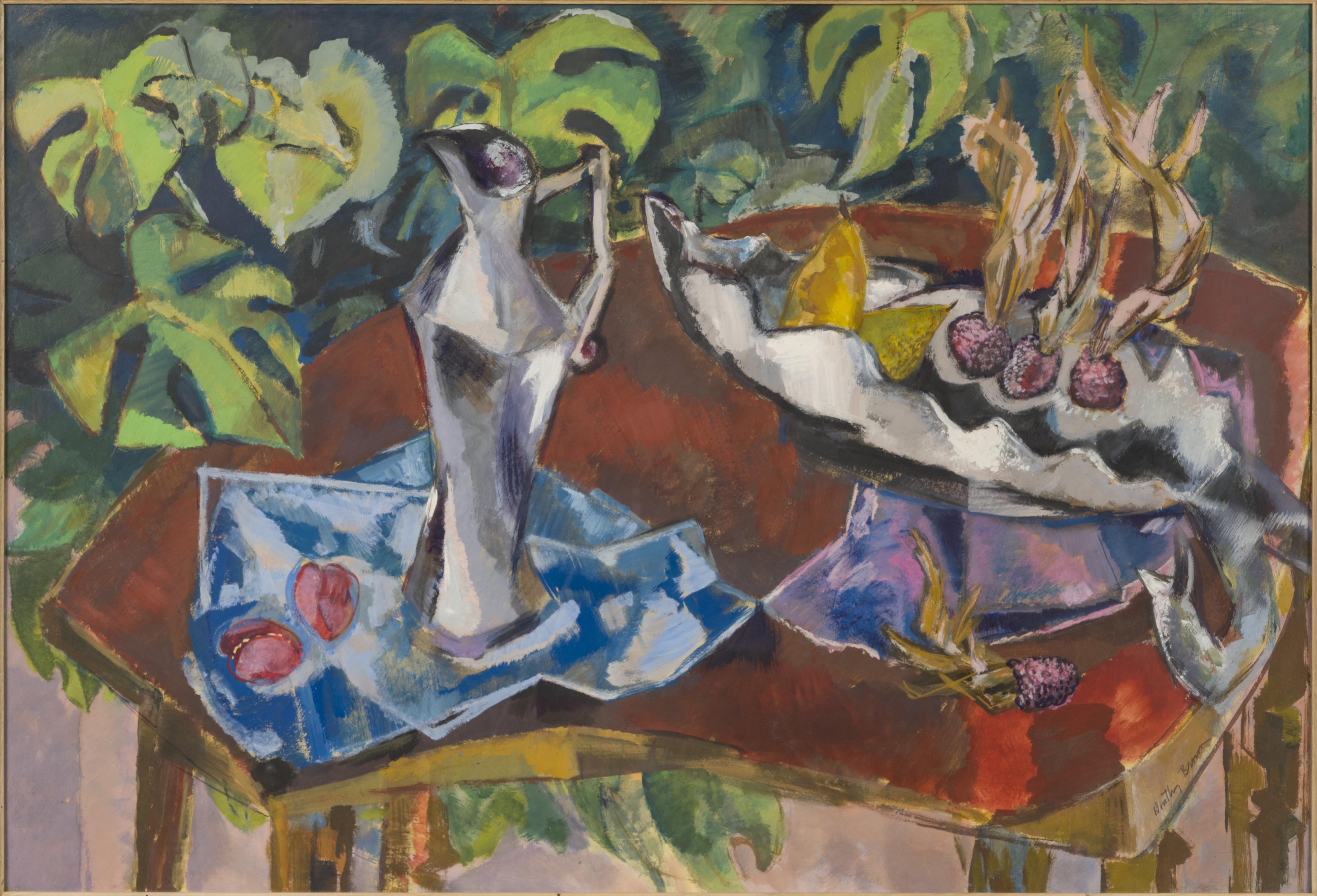 Dorothy Woodhead Brown, Pitcher and Pewter Dish, June, 1952