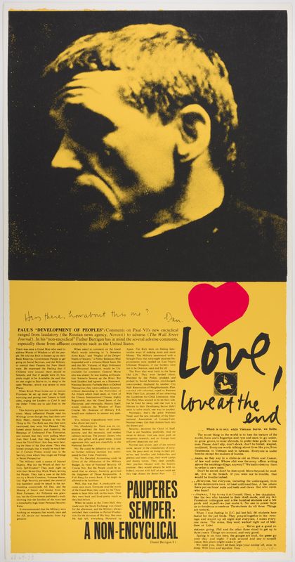 Corita Kent, love at the end, 1969