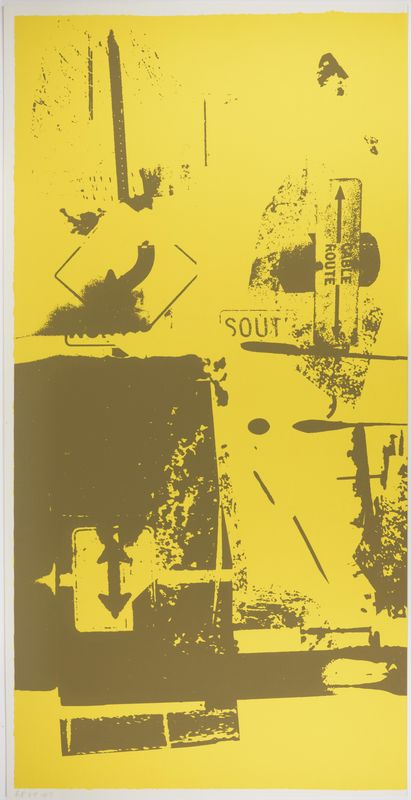 Corita Kent, road signs (two parts), 1969