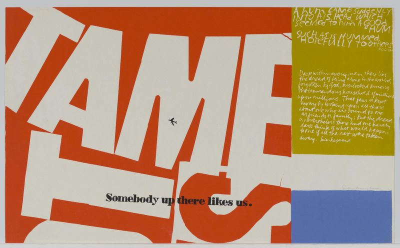 Corita Kent, (tame) hummed hopefully to others, 1966